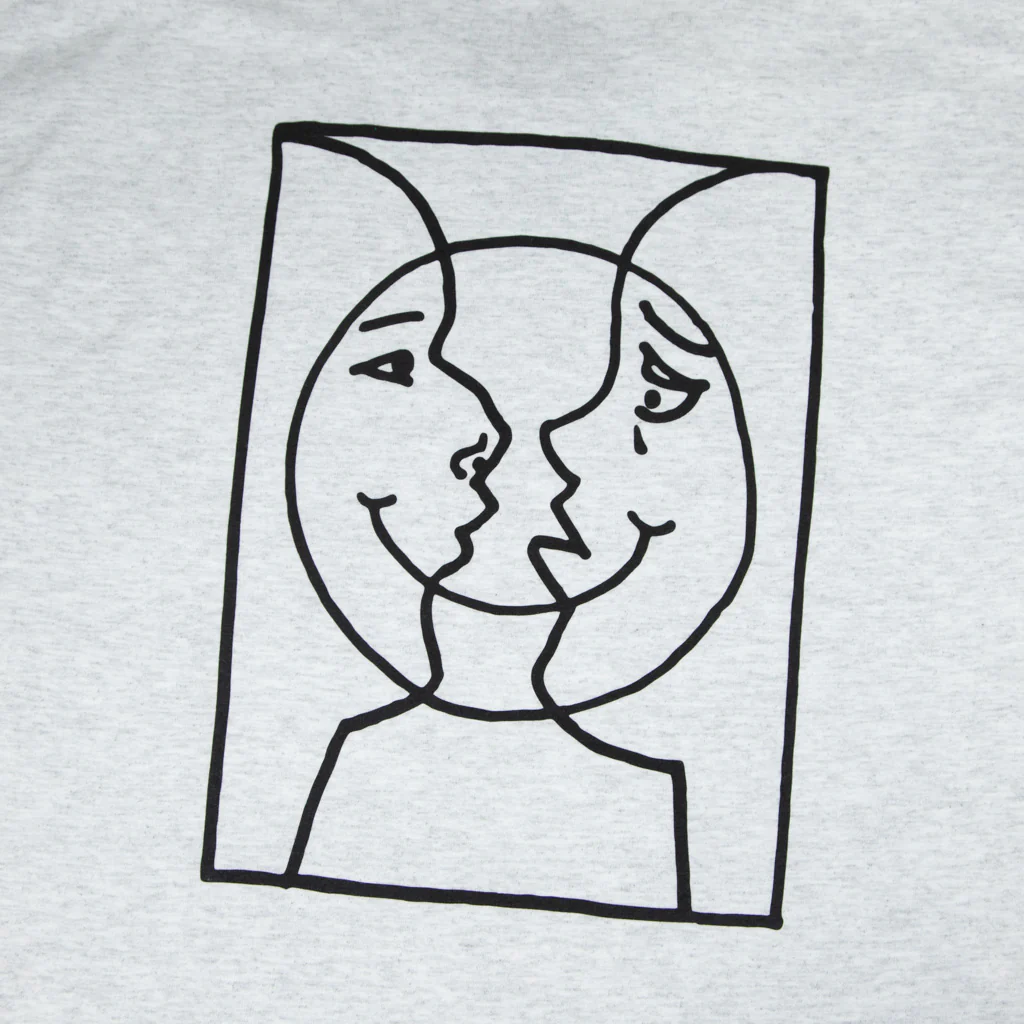 Krooked Skateboards - Moonsmile Raw T-Shirt - Ash / Blackg - Image 4