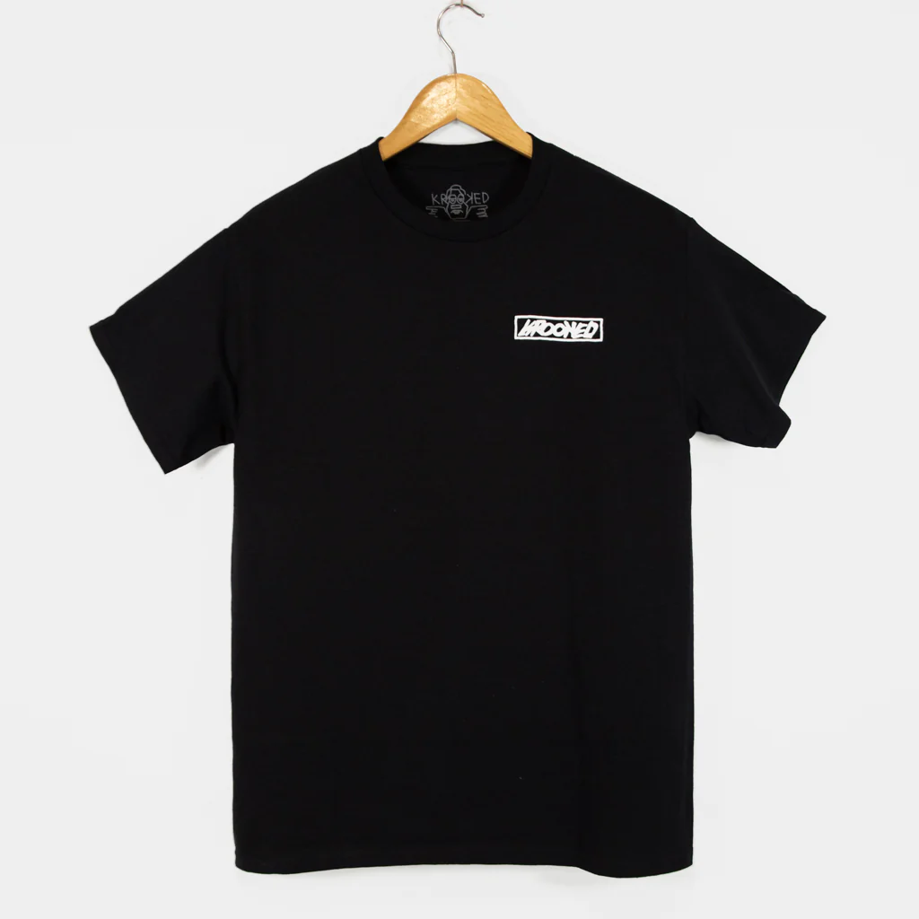 Krooked Skateboards - Moonsmile Raw T-Shirt - Black / White - Image 2