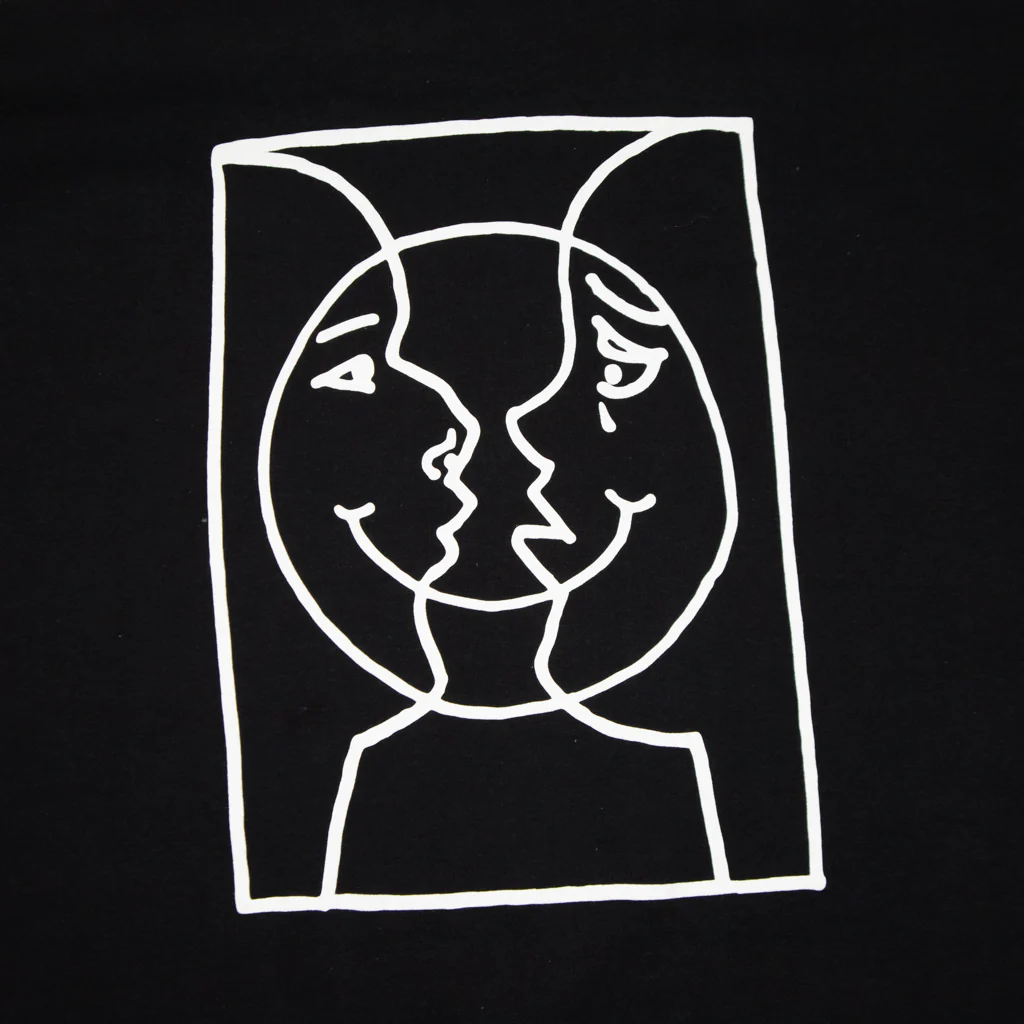 Krooked Skateboards - Moonsmile Raw T-Shirt - Black / White - Image 4