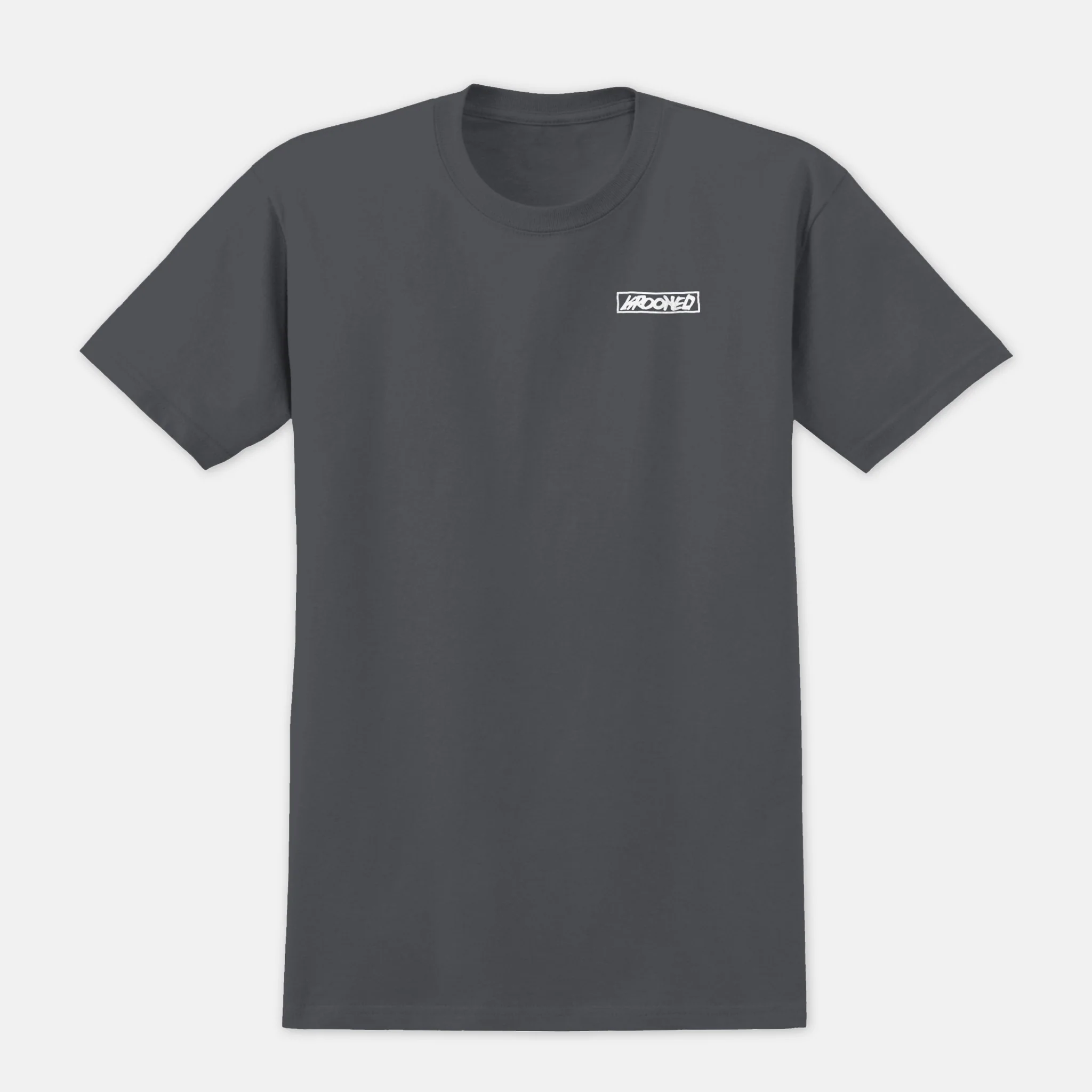 Krooked Skateboards - Moonsmile Raw T-Shirt - Charcoal / White - Image 2