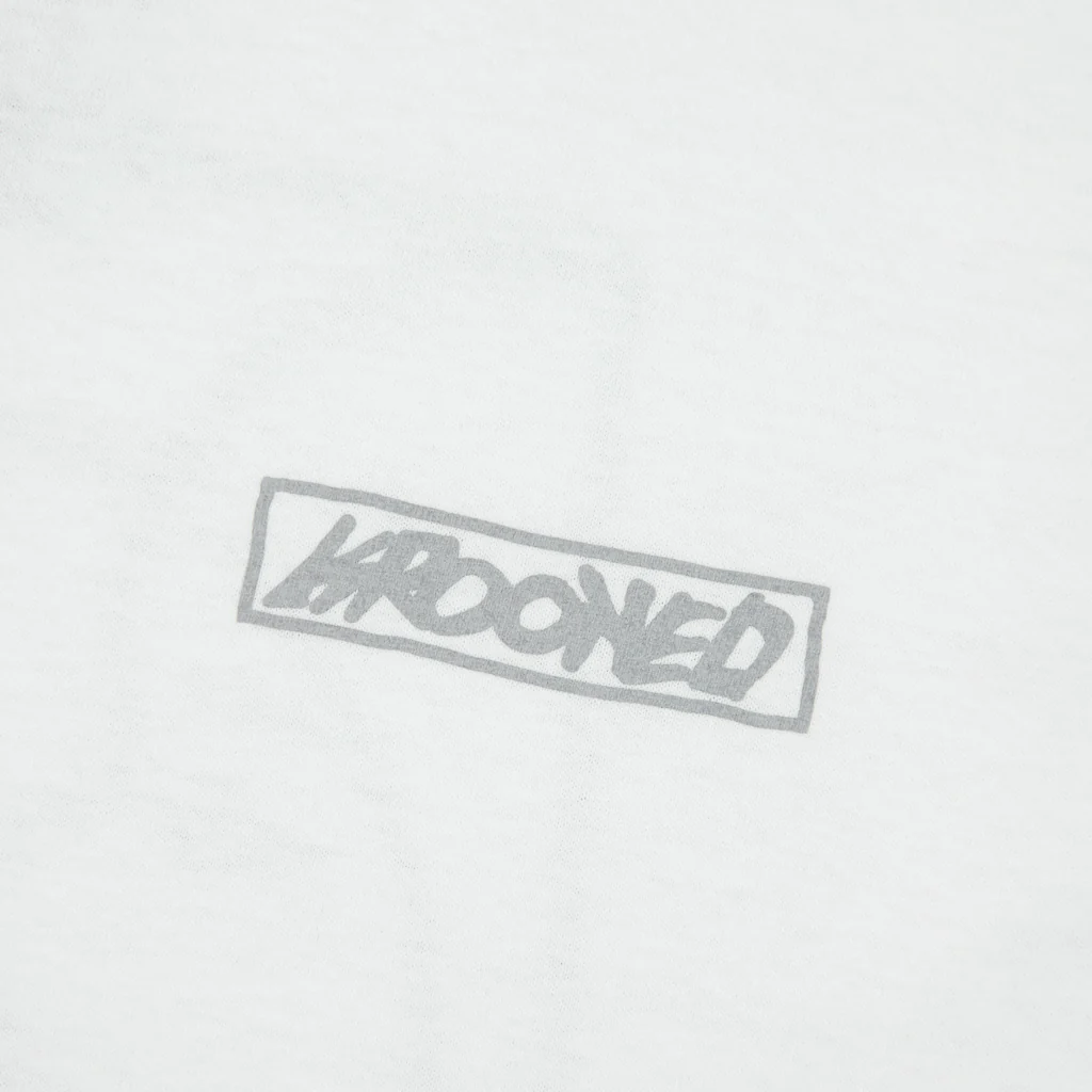 Krooked Skateboards - Moonsmile Raw T-Shirt - White / Grey - Image 3