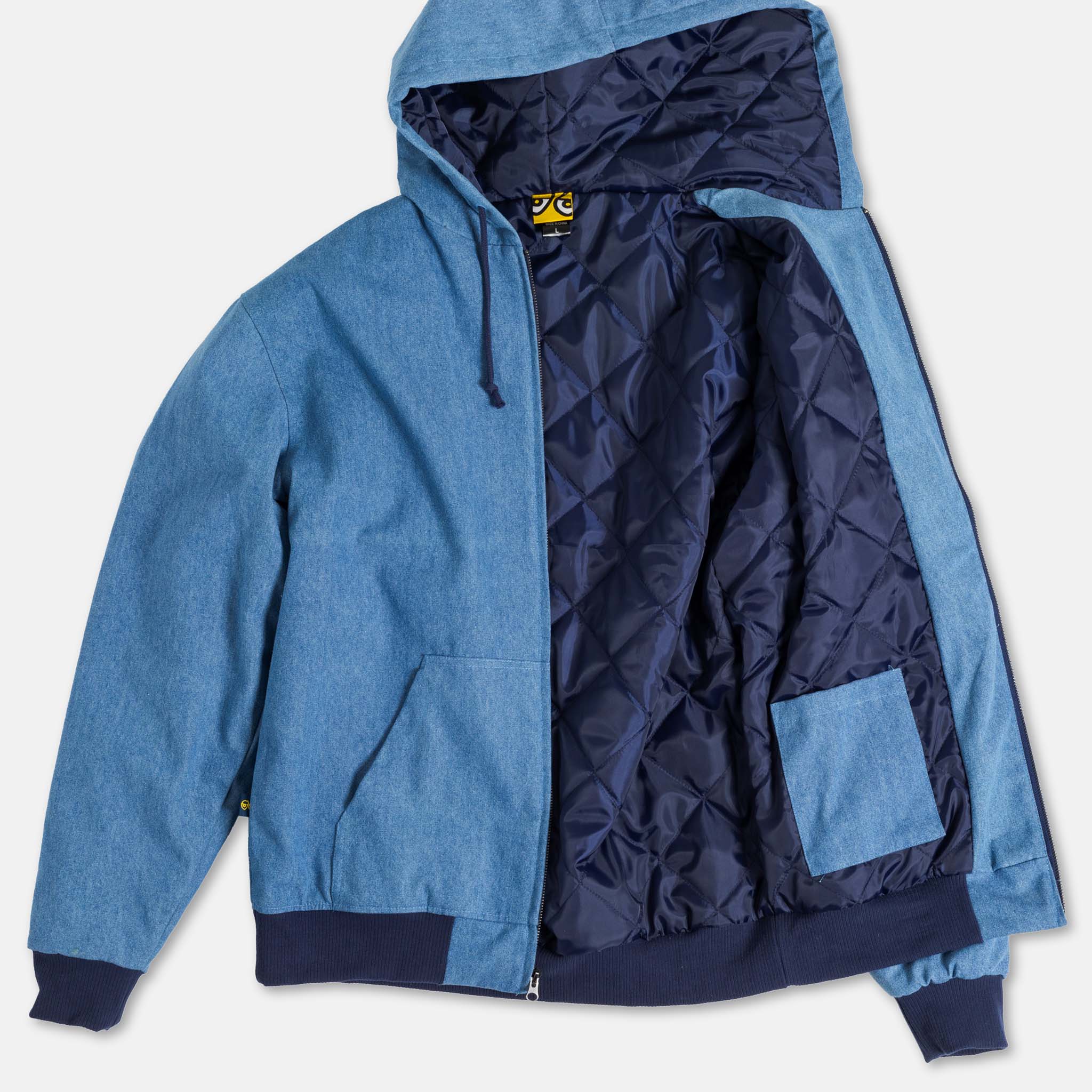Krooked Skateboards - Moonsmile Script Jacket - Indigo / Navy - Image 3