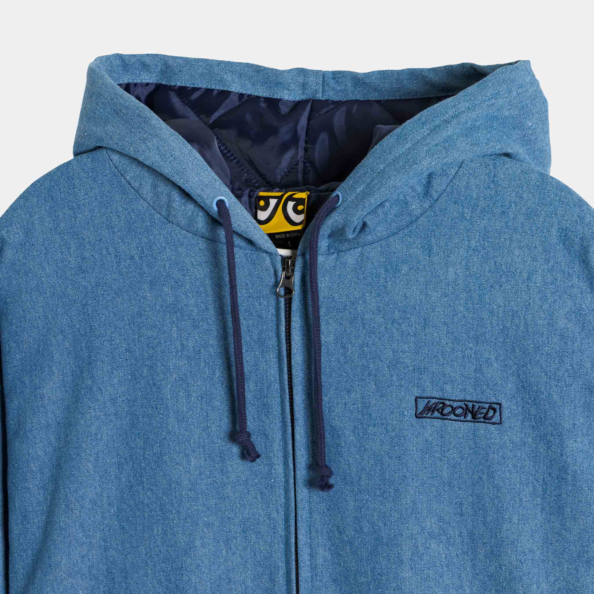 Krooked Skateboards - Moonsmile Script Jacket - Indigo / Navy - Image 4