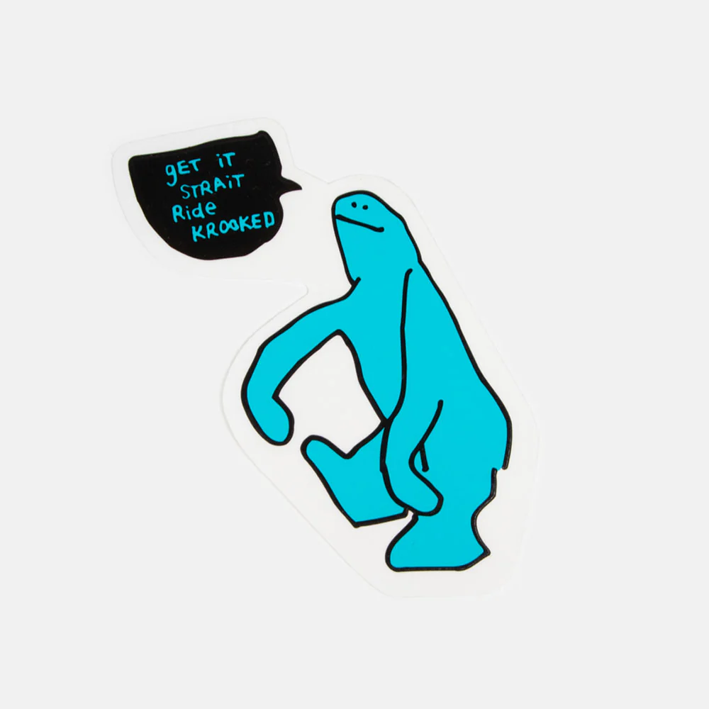 Krooked Skateboards - Get It Straight 6" Sticker - Blue