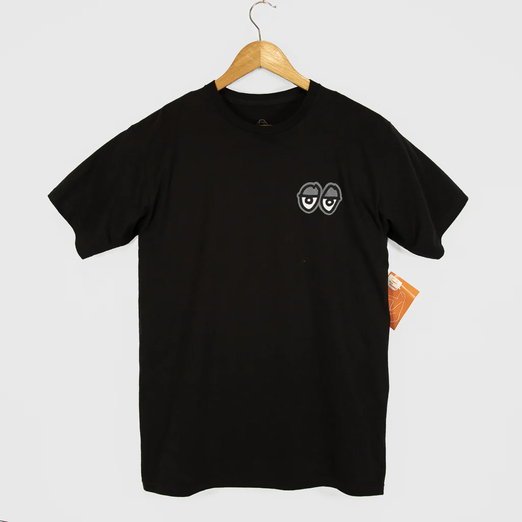 Krooked Skateboards - Strait Eyes T-Shirt - Black / Grey - Image 2