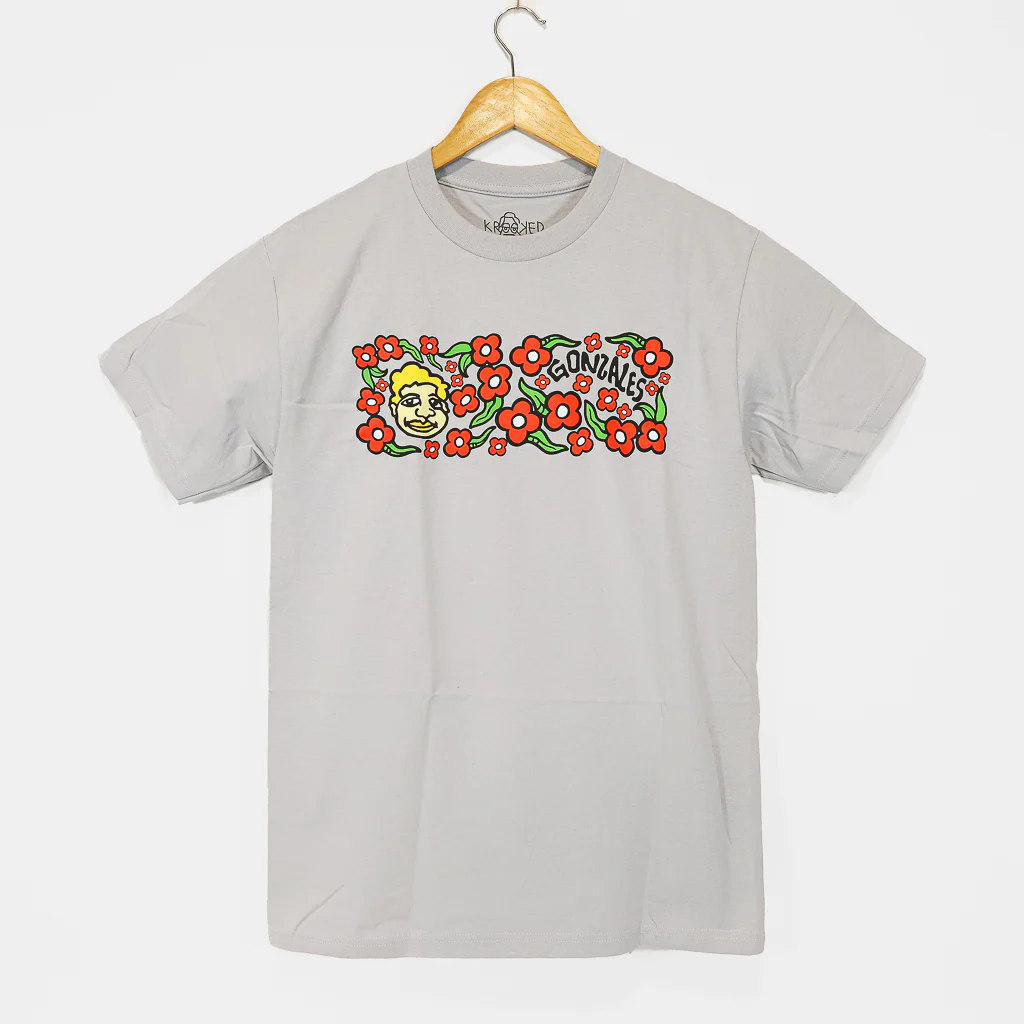 Krooked Skateboards - Sweatpants T-Shirt - Silver / Multi