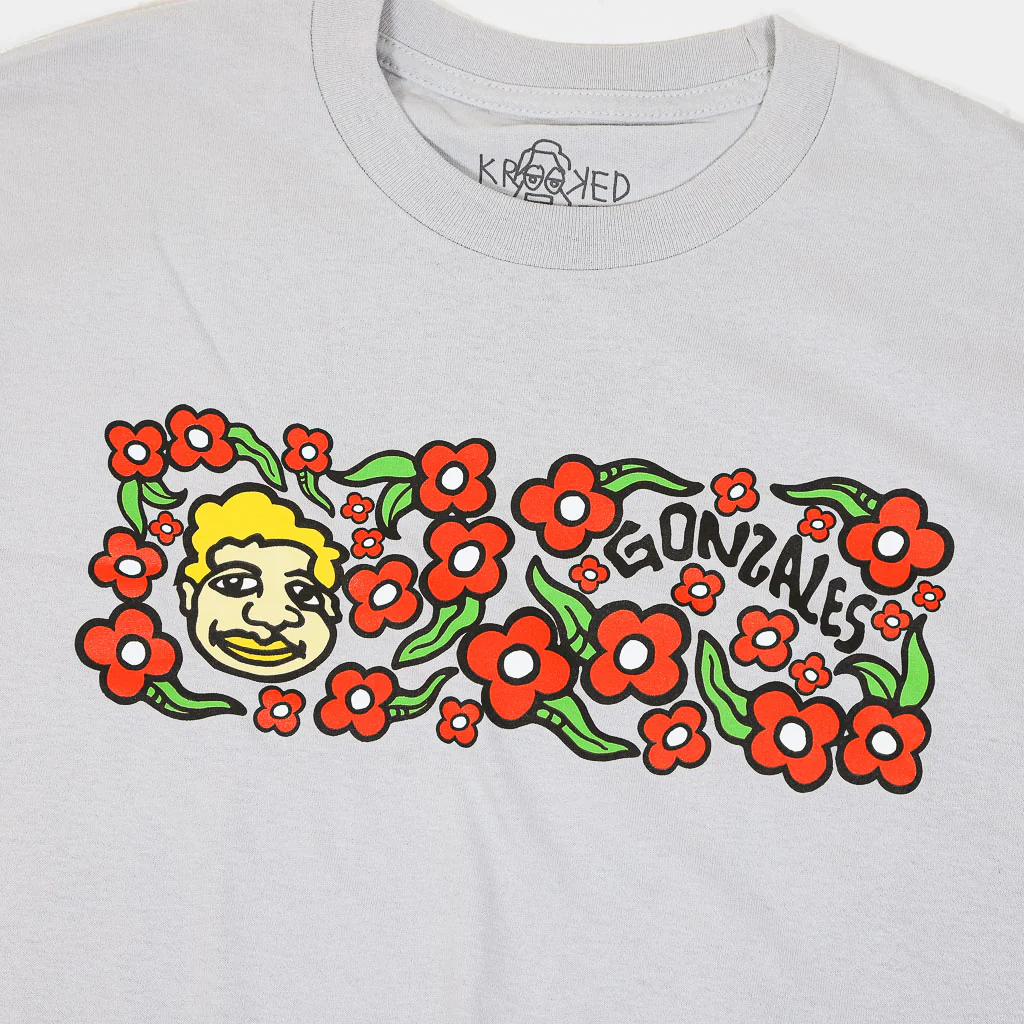 Krooked Skateboards - Sweatpants T-Shirt - Silver / Multi - Image 2