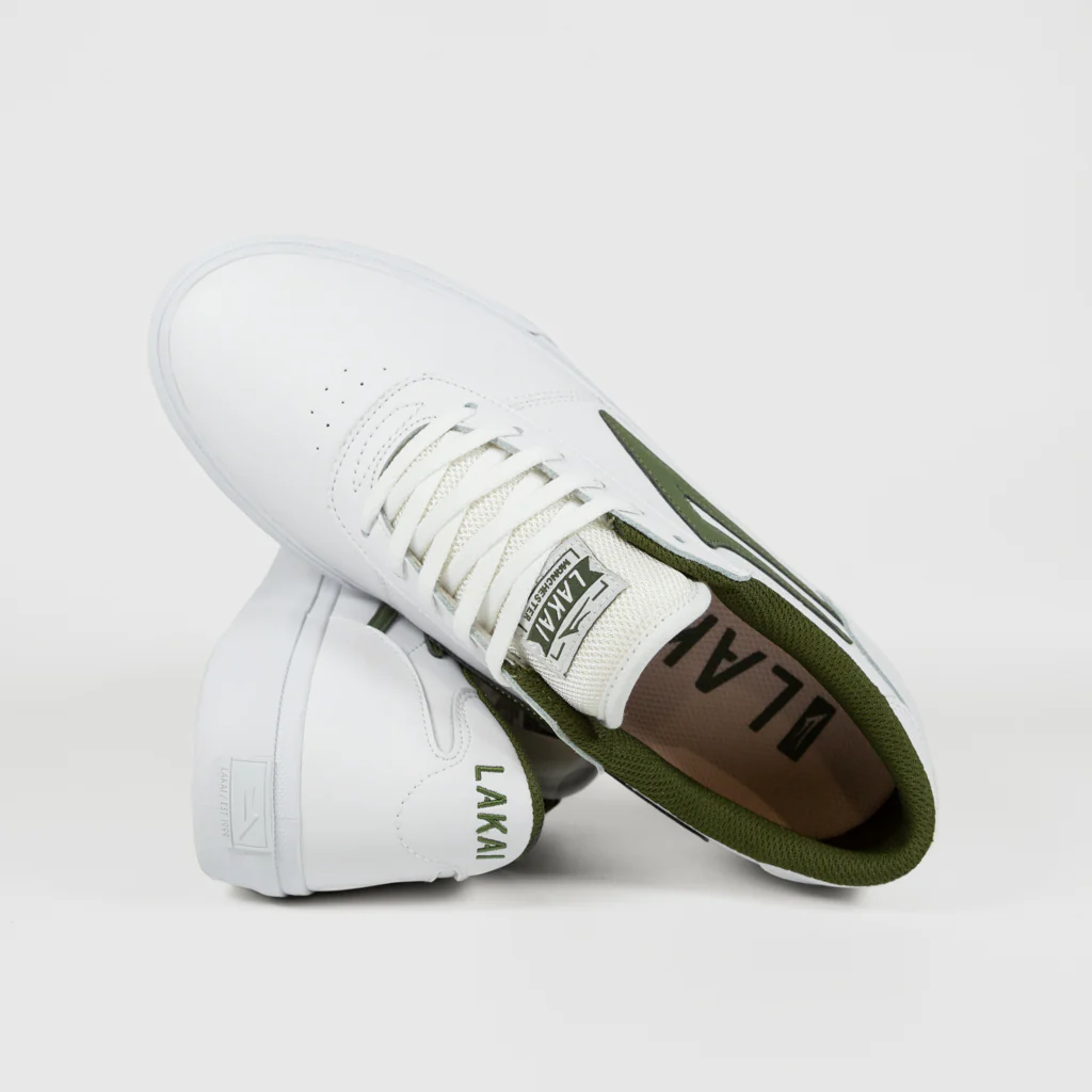 Lakai - Manchester Shoes - White / Olive - Image 4