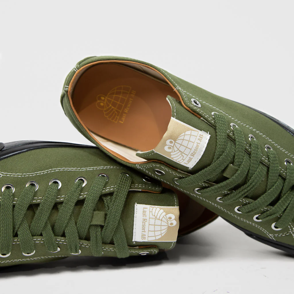 Last Resort AB - VM003 Canvas Lo Shoes - Leaf Green / Black - Image 4