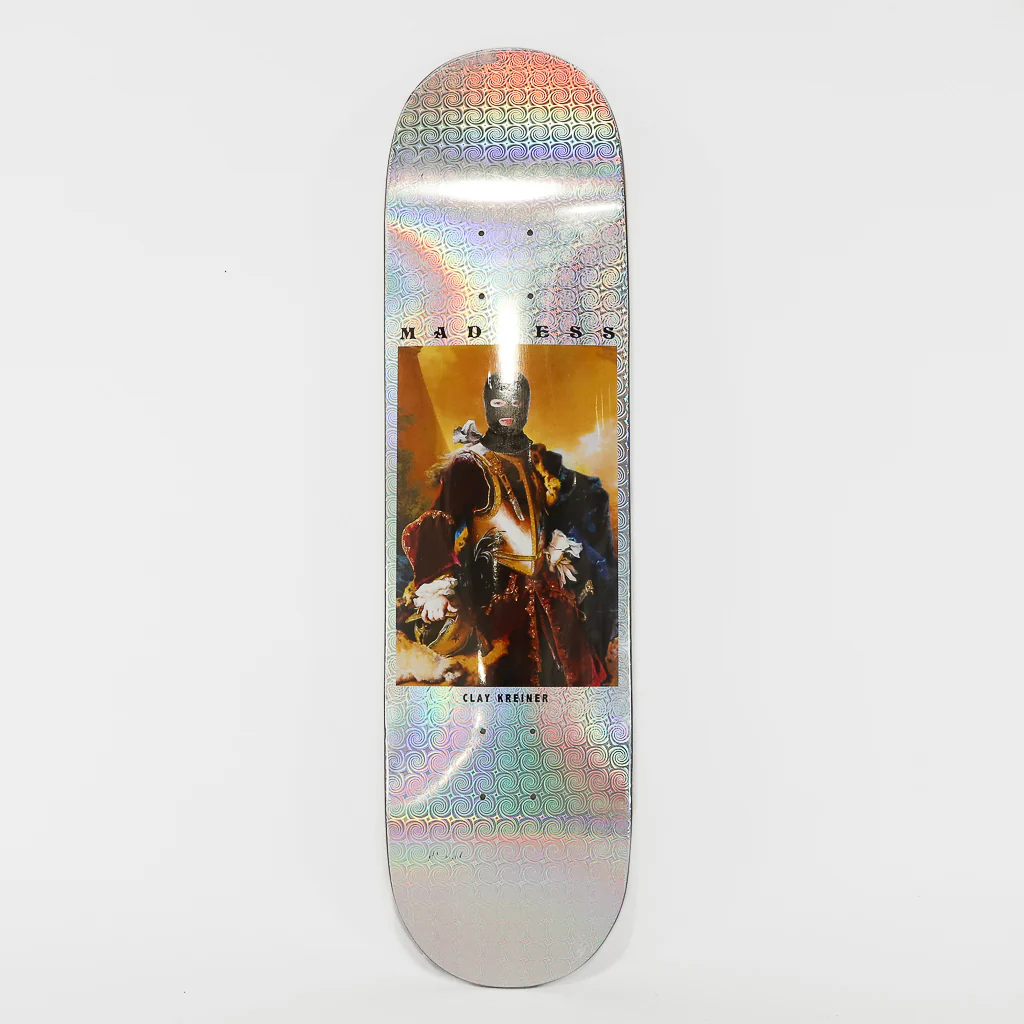 Madness Skateboards - 8.25" Clay Kreiner Masked Holographic Impact Light Skateboard Deck