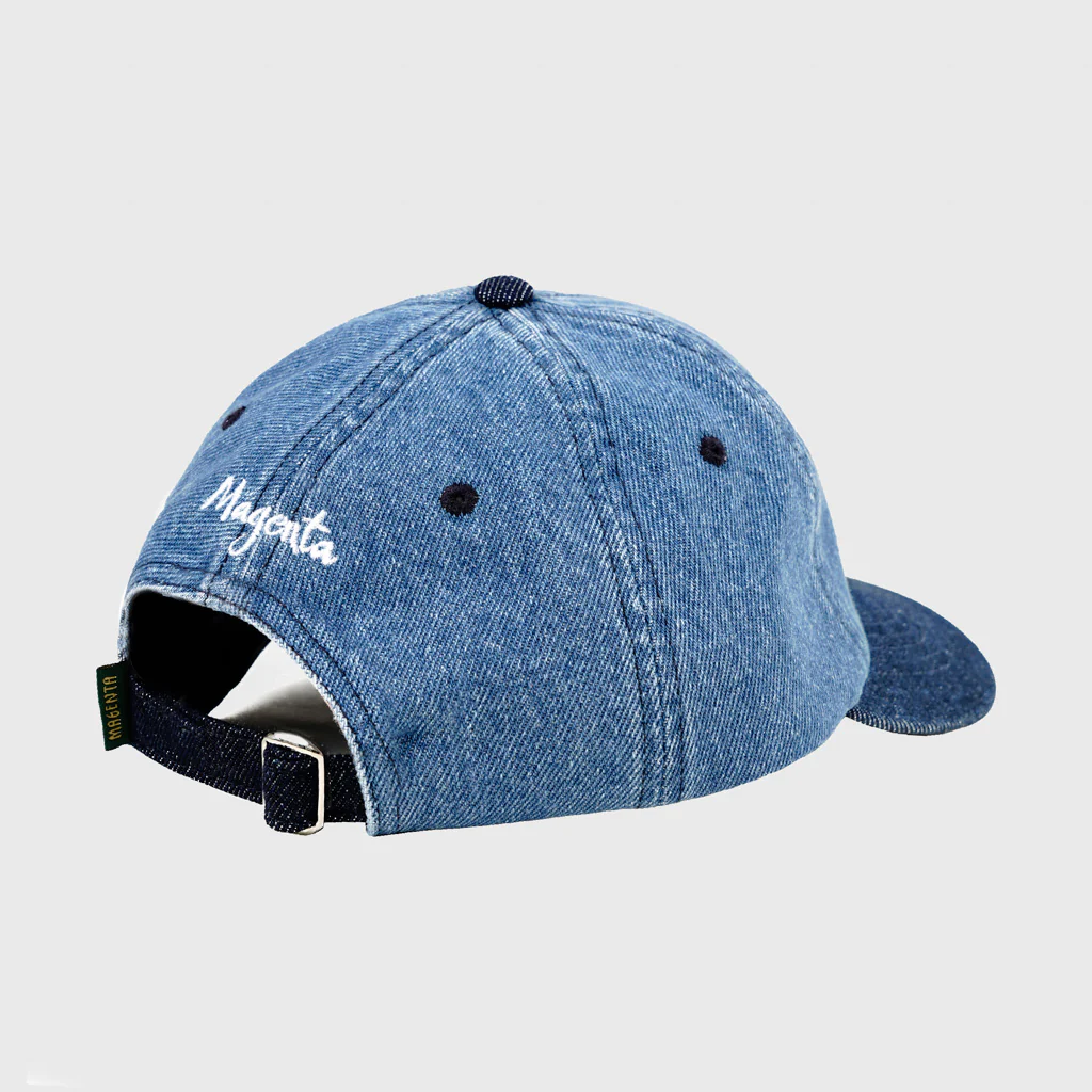 Magenta Skateboards - Chess Dad Cap - Blue Denim - Image 4