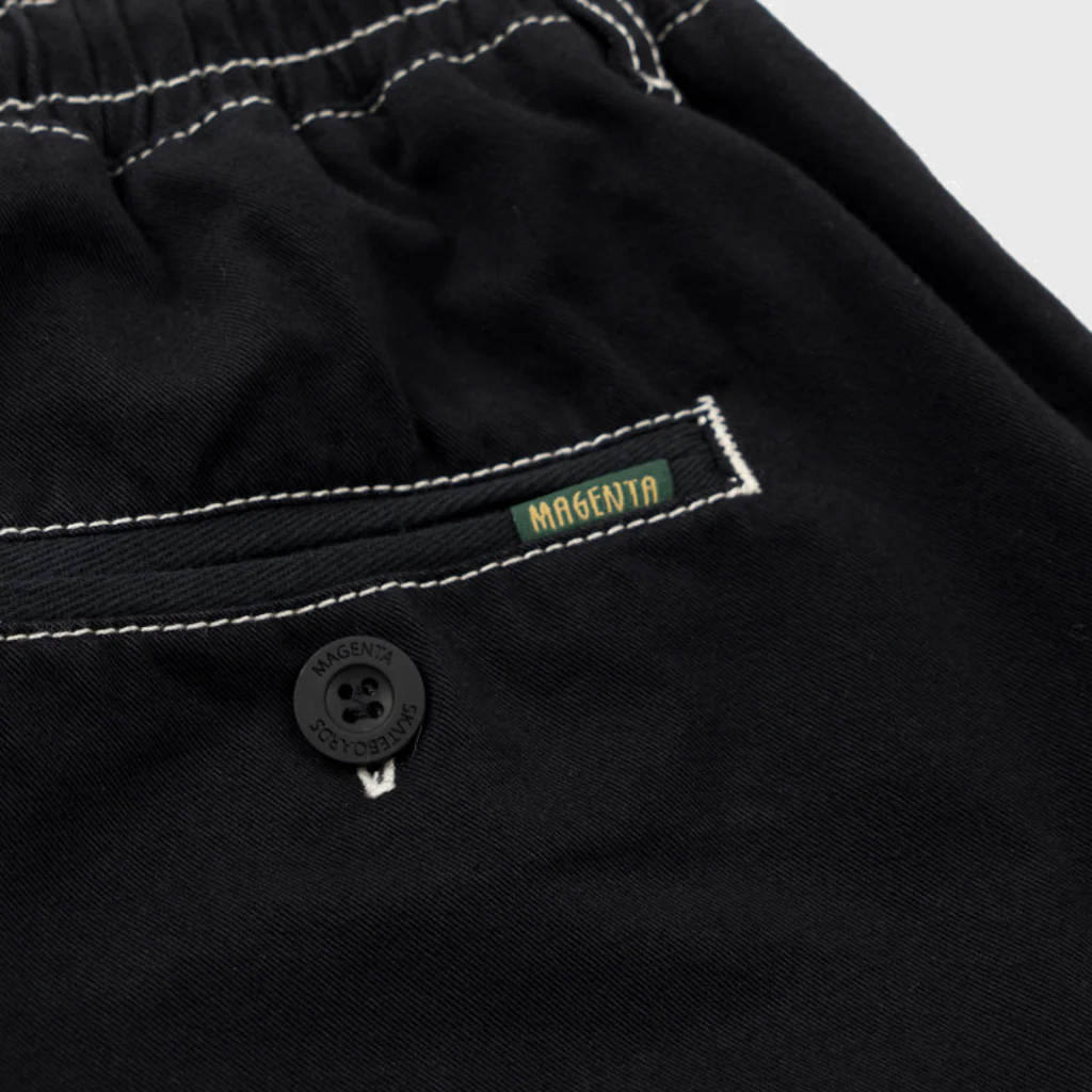 Magenta Skateboards - Contrast Stitch Loose Pants - Black - Image 5