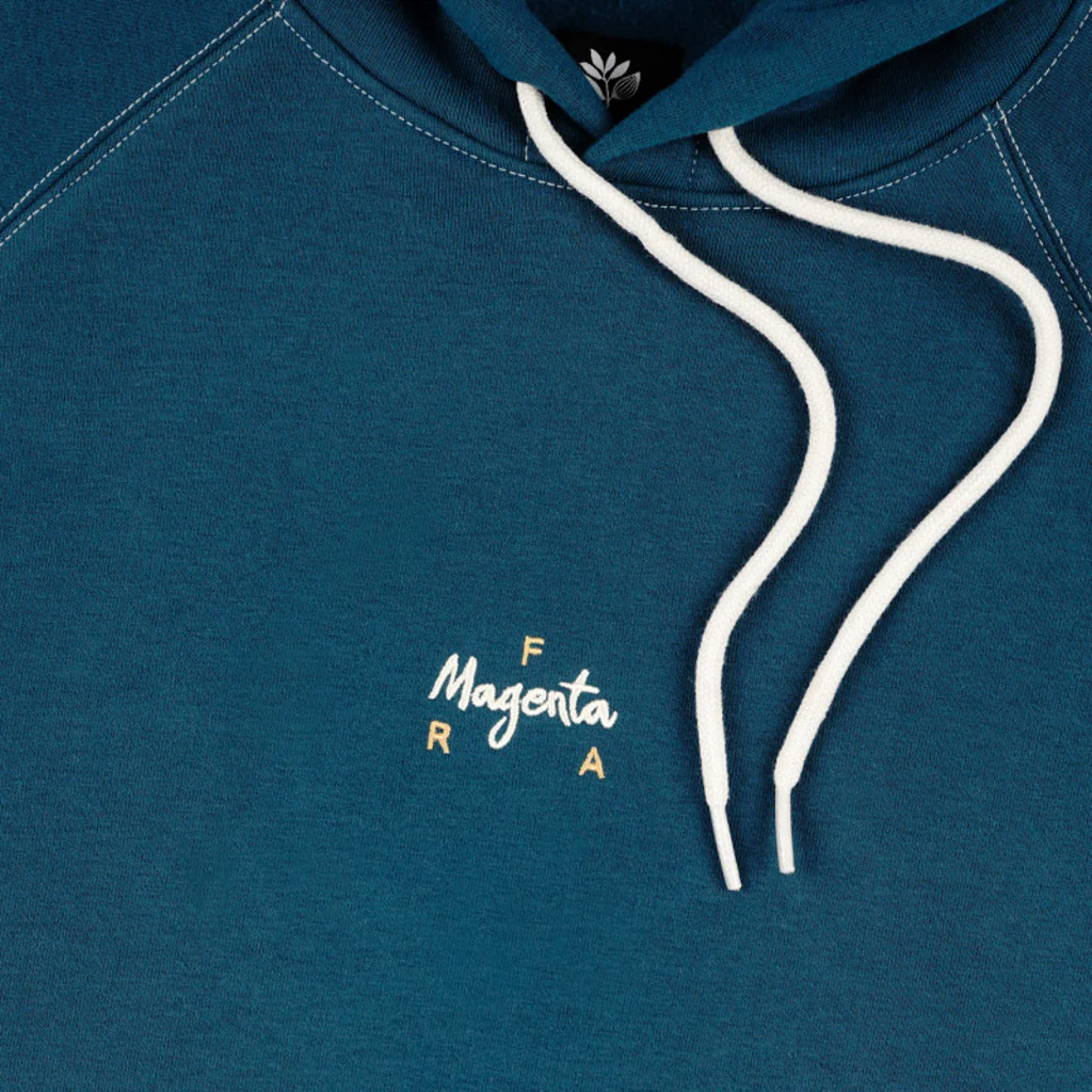 Magenta Skateboards - F.R.A Hooded Pullover Sweatshirt - Petrol Blue - Image 2
