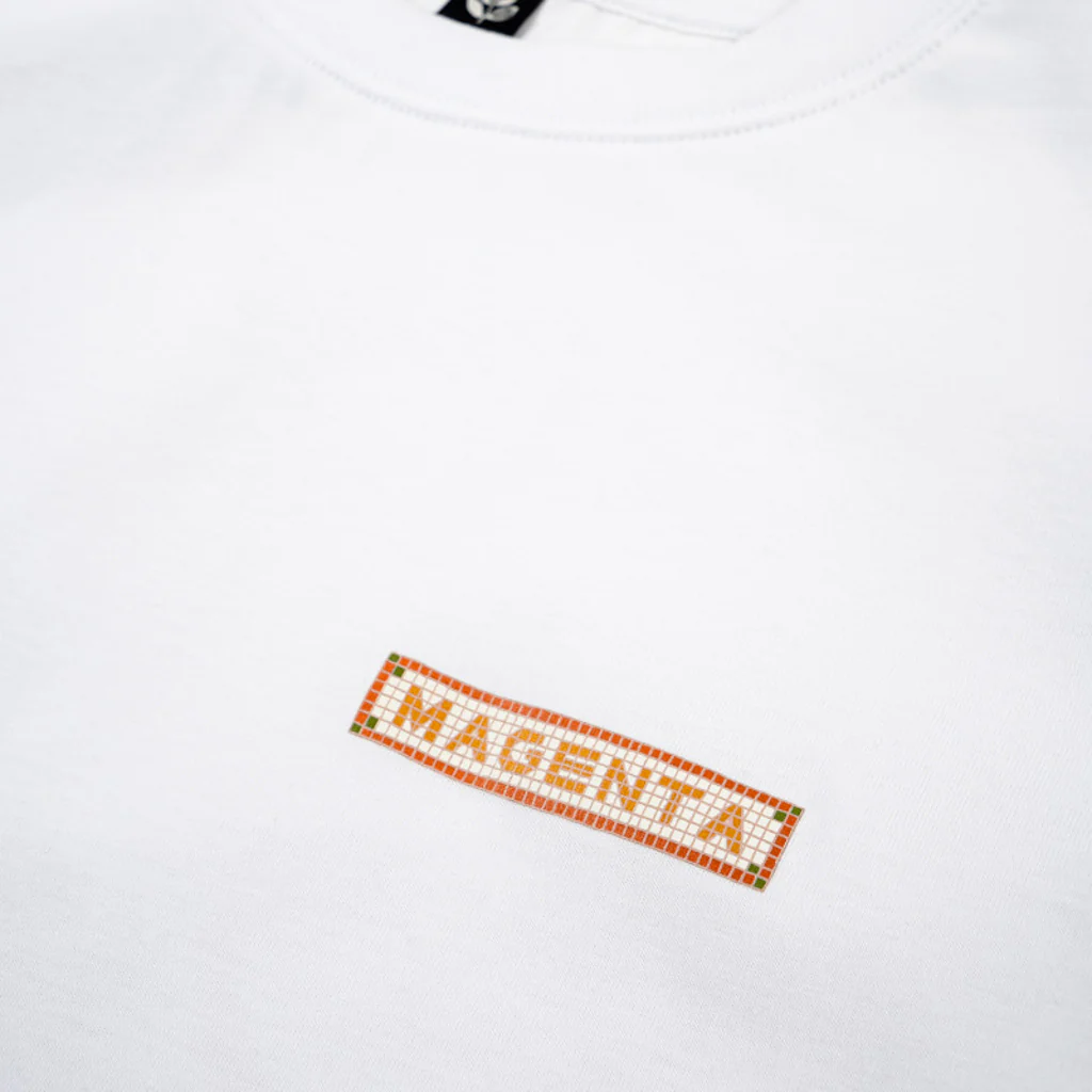 Magenta Skateboards - Mosaic T-Shirt - White - Image 3