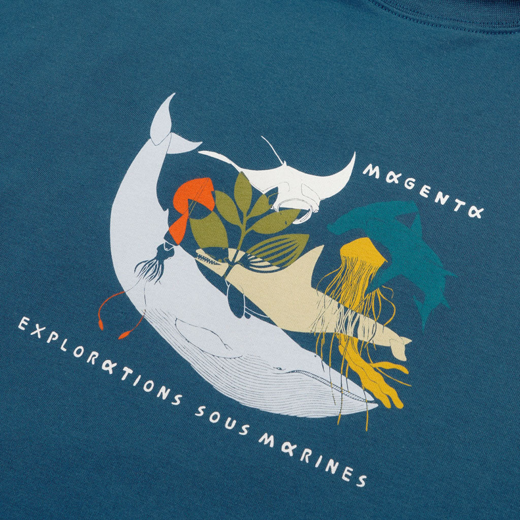 Magenta Skateboards - Under T-Shirt - Petrol Blue - Image 2