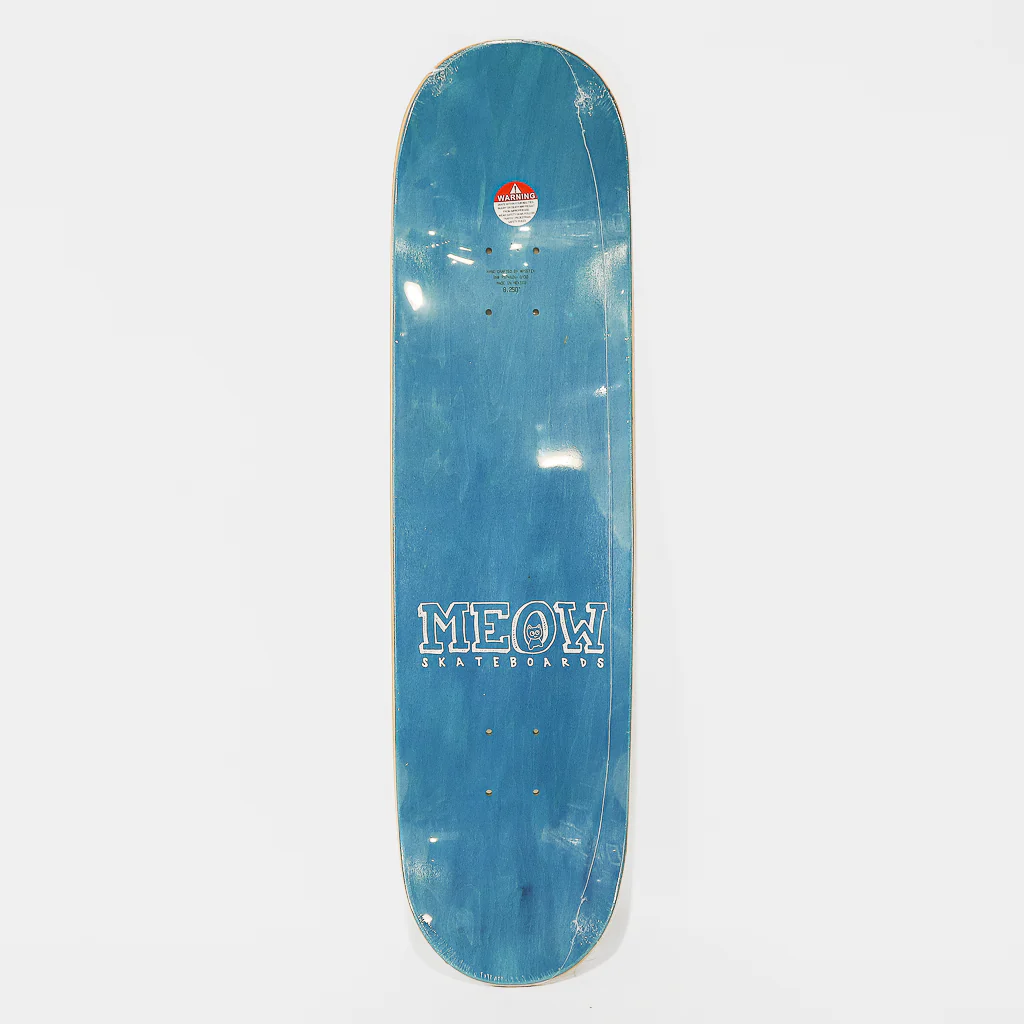 Meow Skateboards - 8.0” Logo Skateboard Deck - Teal - Image 2