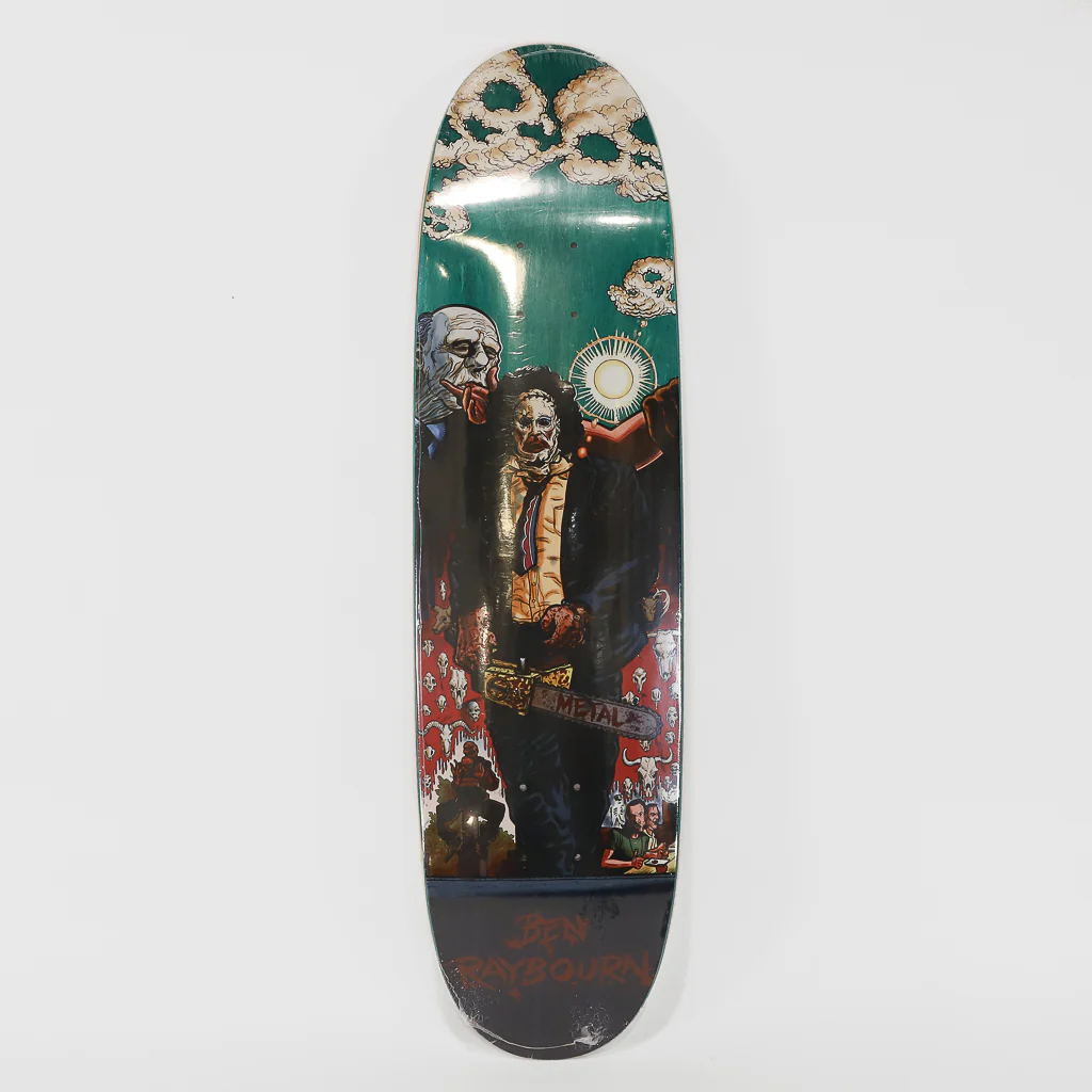 Metal Skateboards - 8.25" Egg Shape Ben Raybourn Chainsaw Skateboard Deck