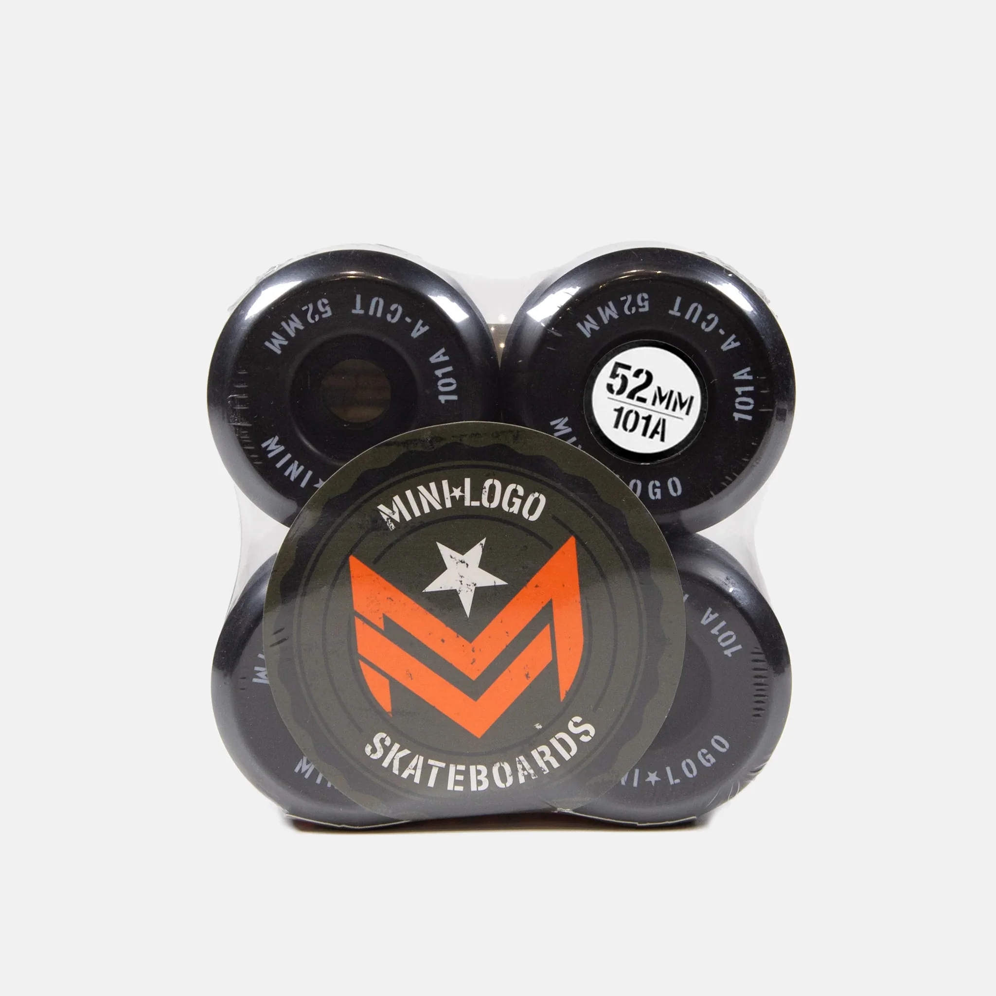 Mini Logo - 52mm 101a A-Cut 2 Skateboard Wheels - Black - Image 2