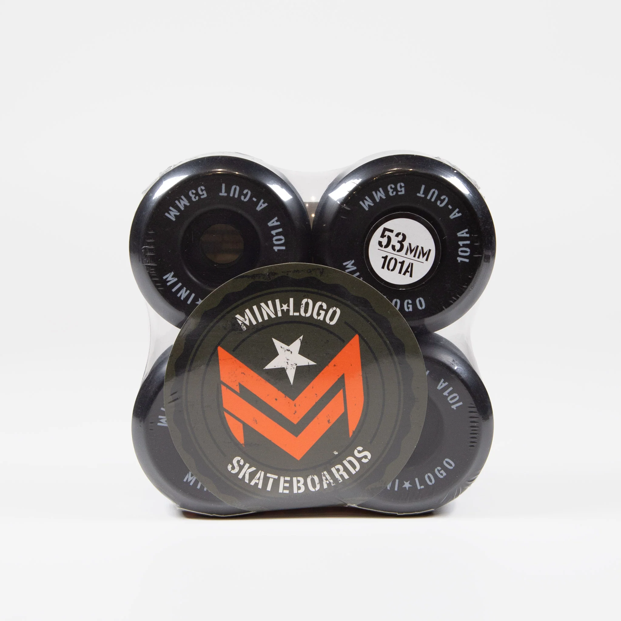 Mini Logo - 53mm 101a A-Cut 2 Skateboard Wheels - Black - Image 2