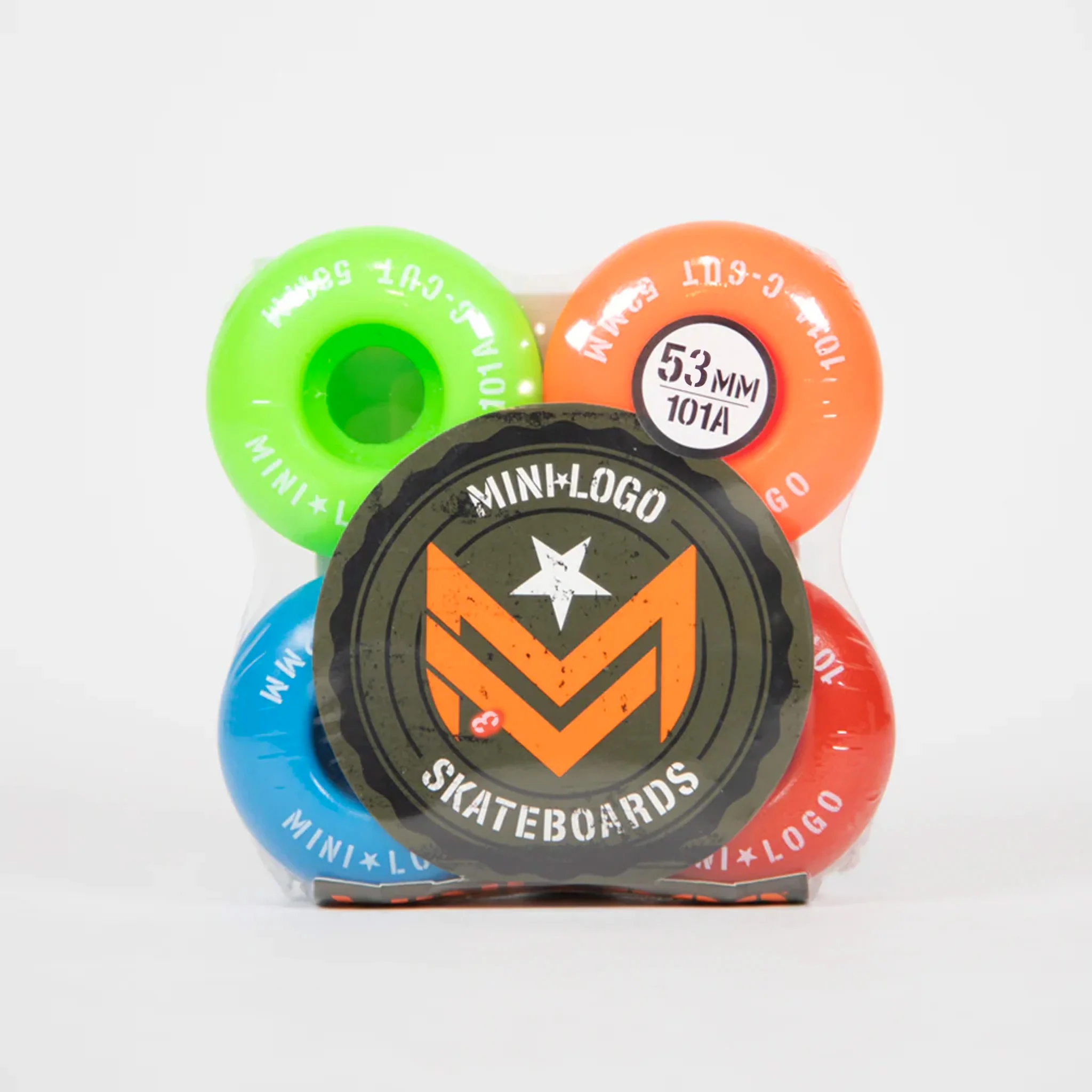 Mini Logo - 53mm 101a C-Cut 2 Skateboard Wheels - Multi - Image 2