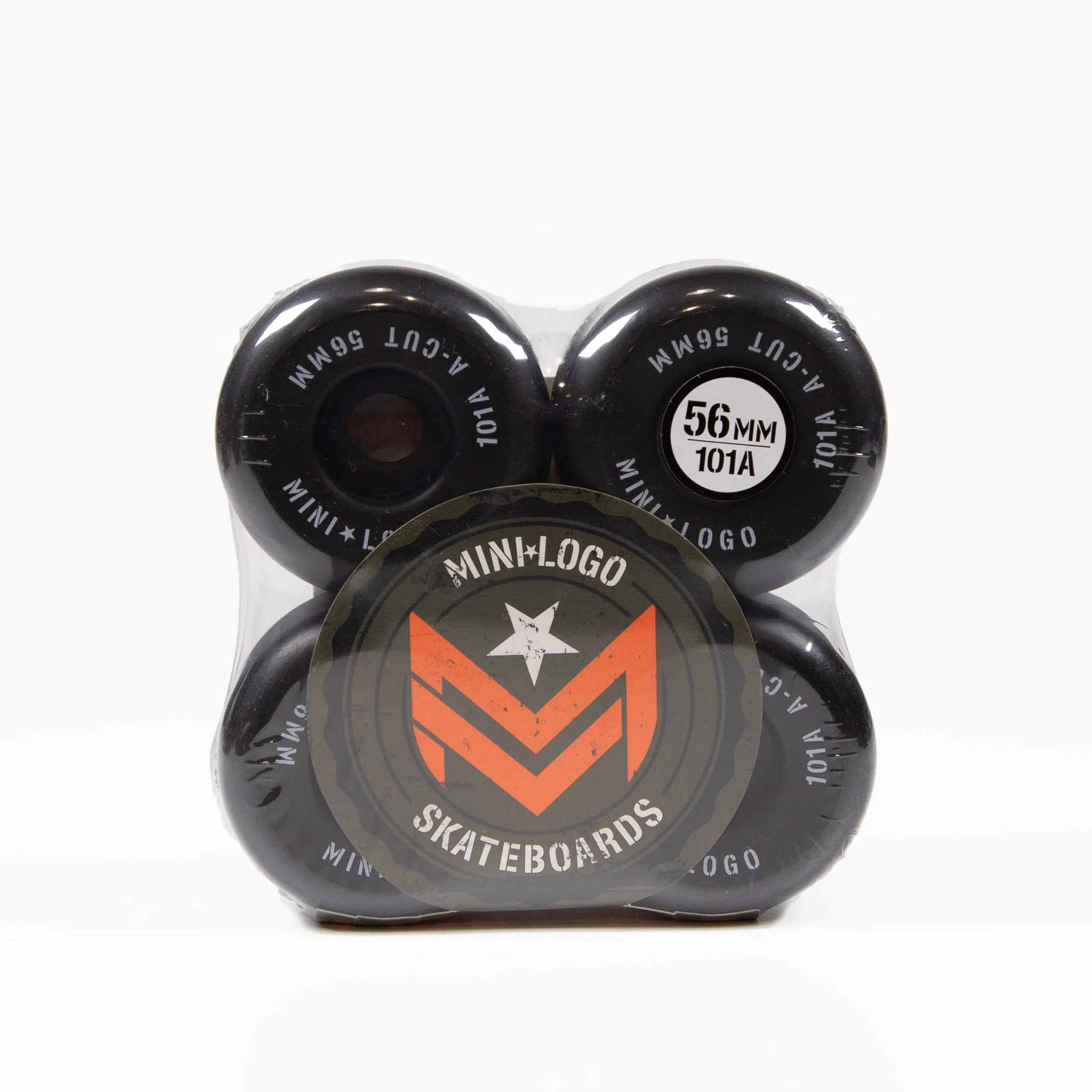 Mini Logo - 56mm 101a A-Cut 2 Skateboard Wheels - Black - Image 2