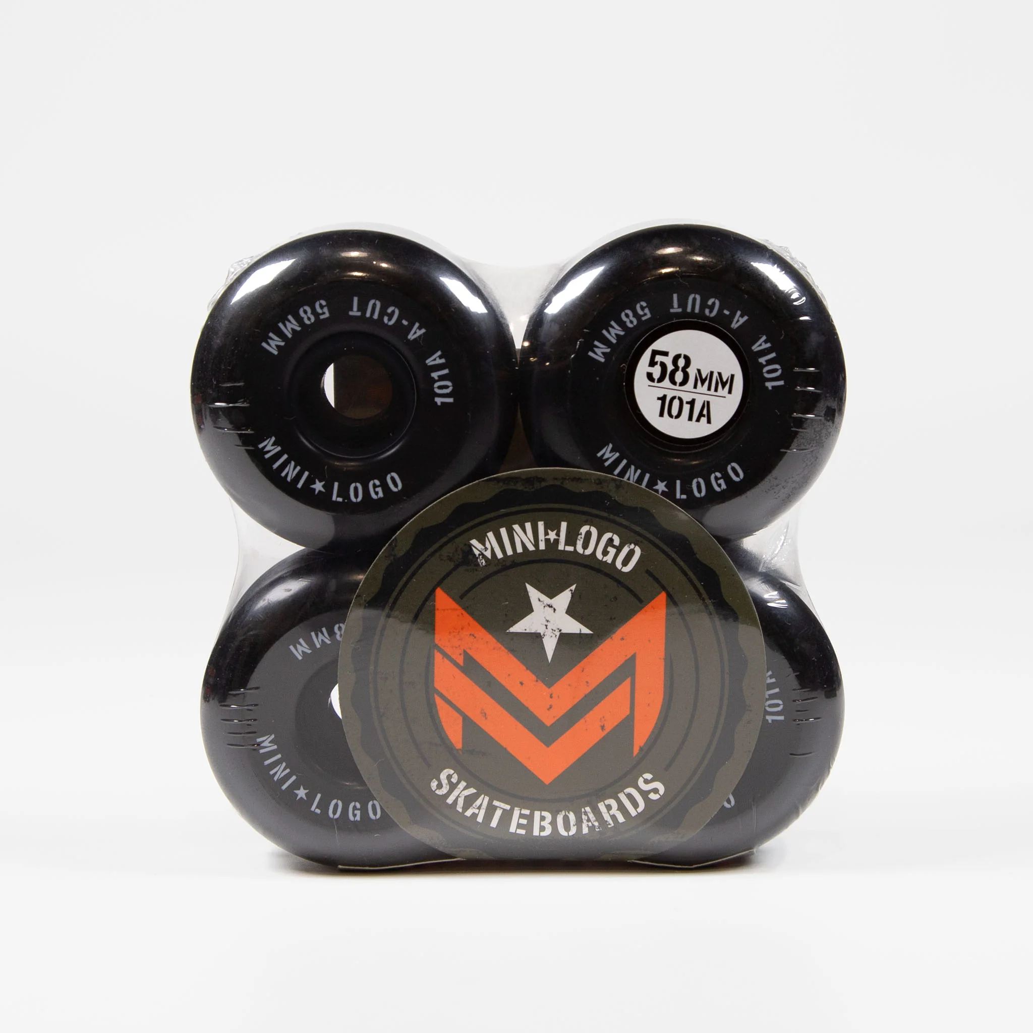Mini Logo - 58mm 101a A-Cut 2 Skateboard Wheels - Black - Image 2