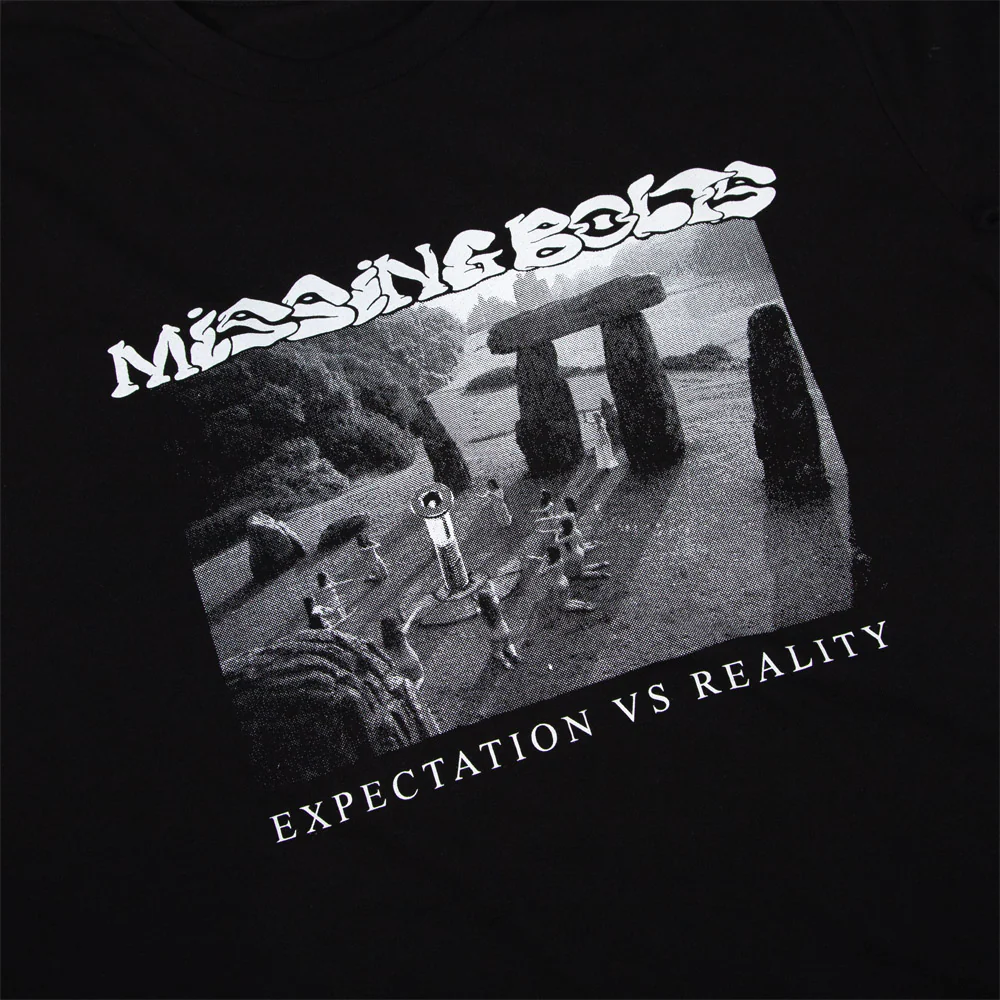 Missing Bolts - Expectation Vs Reality T-Shirt - Black - Image 2