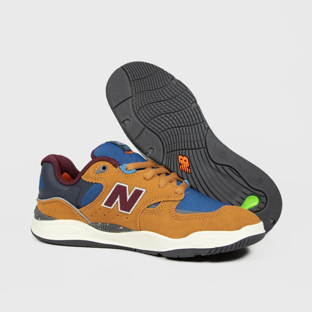 New Balance Numeric - 1010 Tiago Lemos Shoes - Camel / Burgundy - Image 3