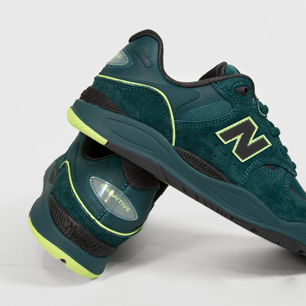 New Balance Numeric - Primitive 1010 Tiago Lemos Shoes - Deep Teal / Lime Green - Image 4