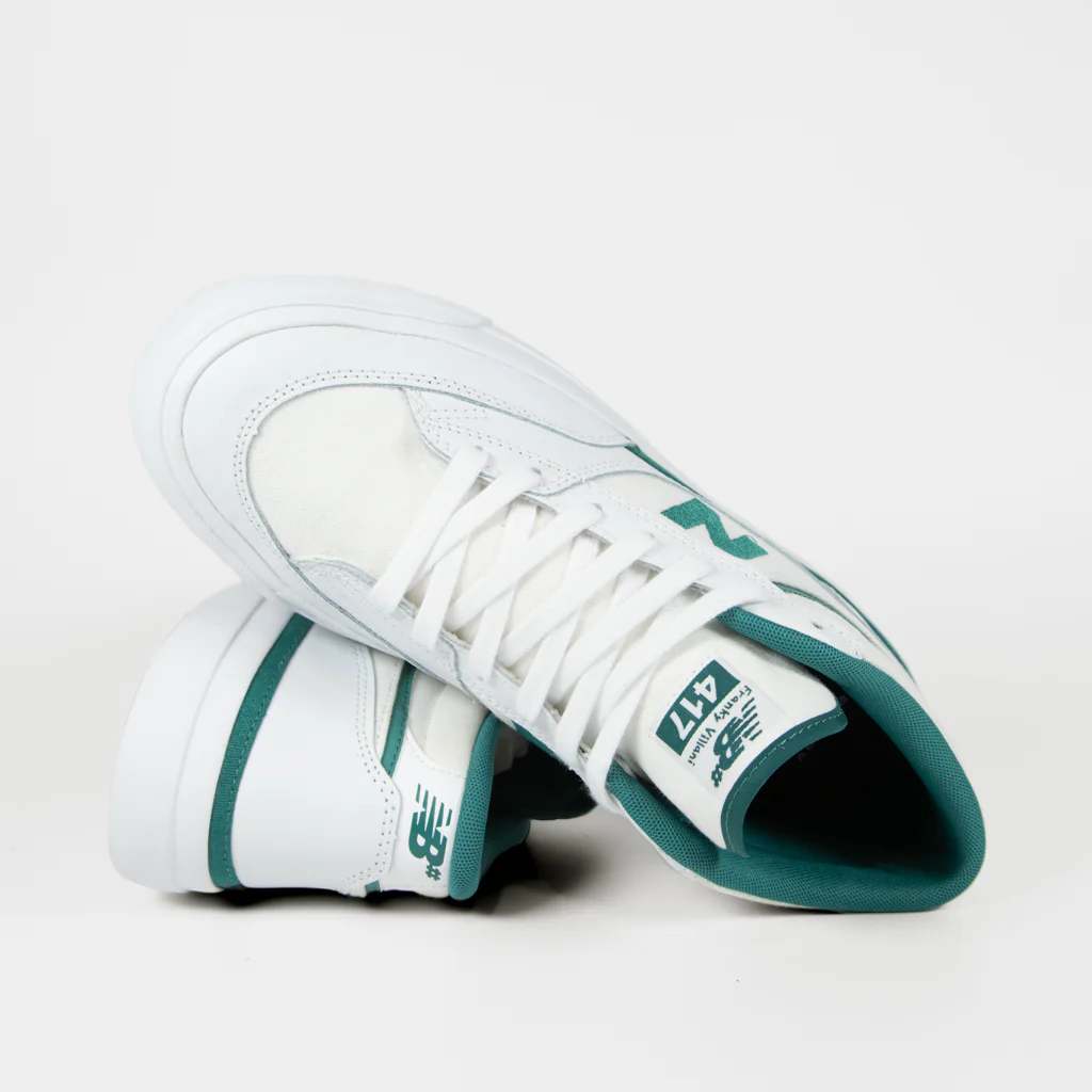 New Balance Numeric - 417 Franky Villani Shoes - White / Vintage Teal - Image 4