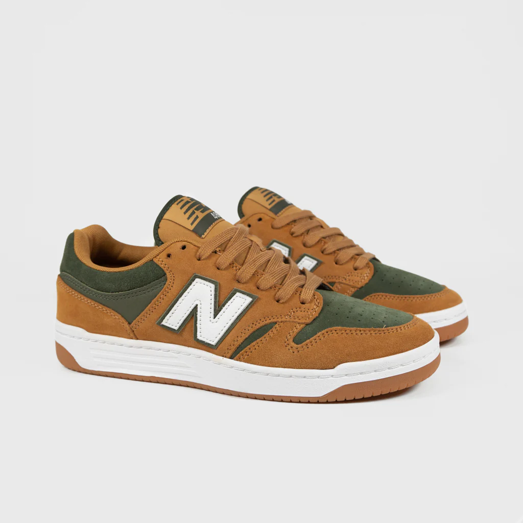 New Balance Numeric - 480 Shoes - Tan / Green - Image 2
