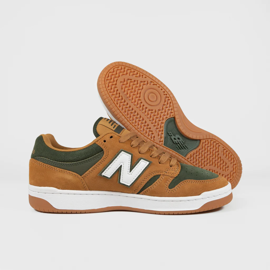 New Balance Numeric - 480 Shoes - Tan / Green - Image 3