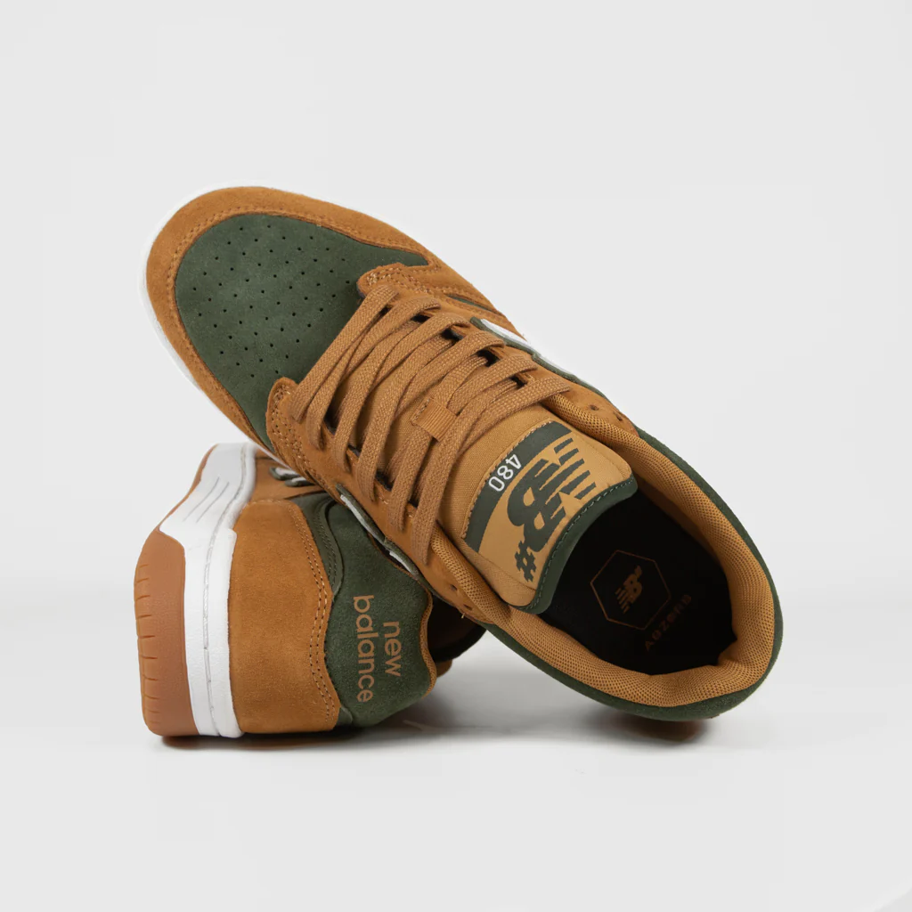 New Balance Numeric - 480 Shoes - Tan / Green - Image 4
