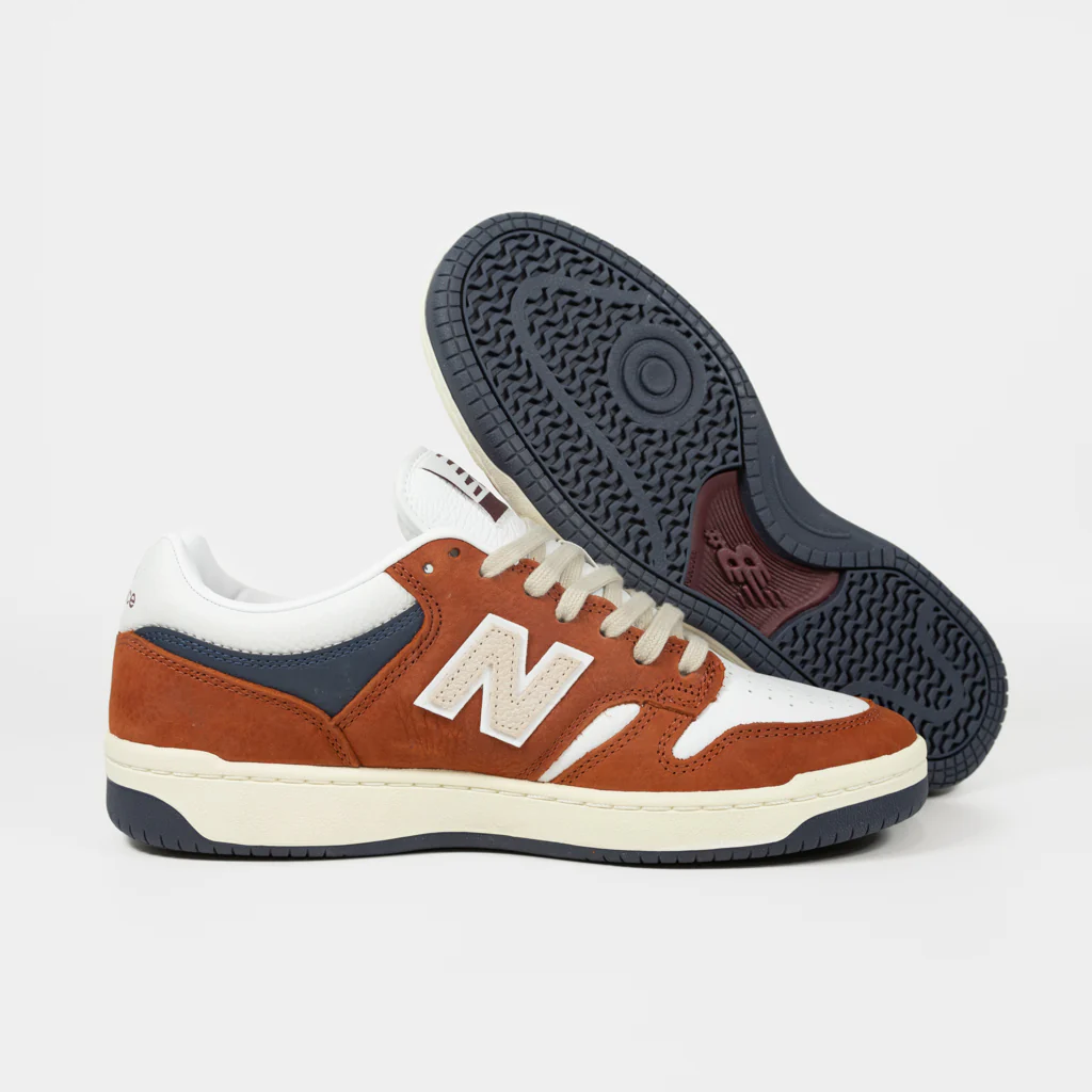 New Balance Numeric - 480 Shoes - Rust / White - Image 3