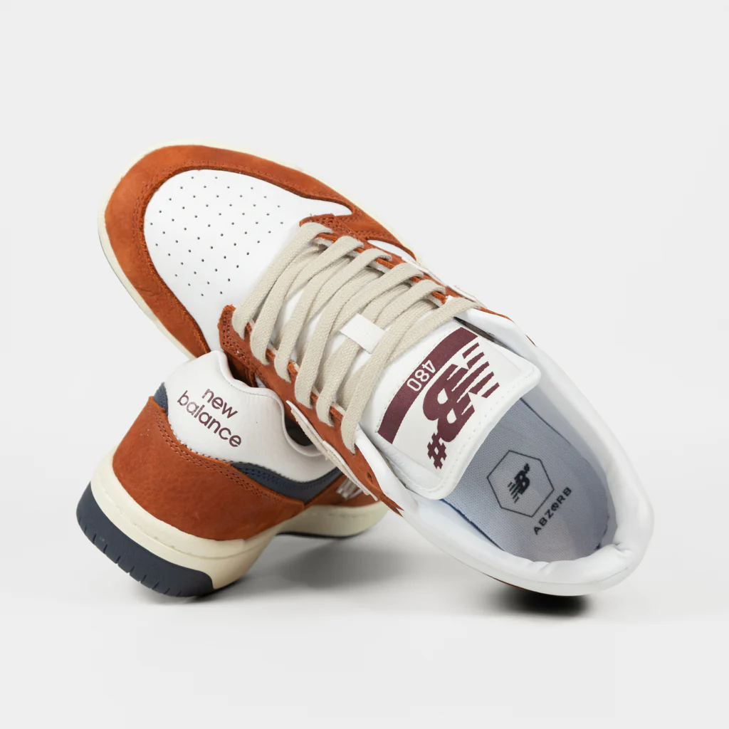 New Balance Numeric - 480 Shoes - Rust / White - Image 4