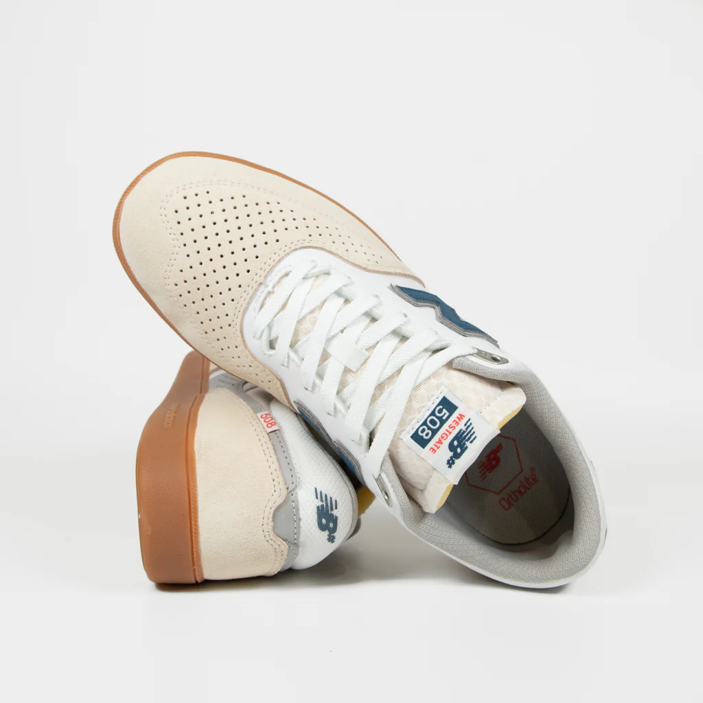 New Balance Numeric - 508 Brandon Westgate Shoes - White / Blue / Grey - Image 4