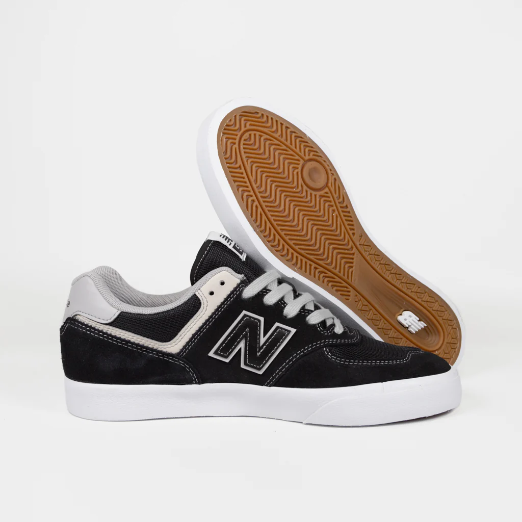 New Balance Numeric - 574 Vulc Shoes - Black / Grey - Image 3