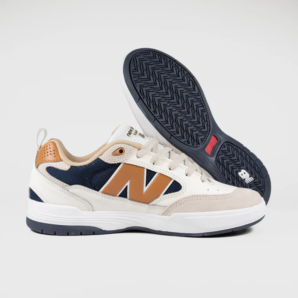 New Balance Numeric - 808L Tiago Lemos Shoes - Sea Salt / Navy - Image 3