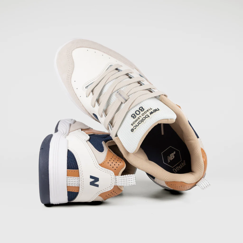 New Balance Numeric - 808L Tiago Lemos Shoes - Sea Salt / Navy - Image 4