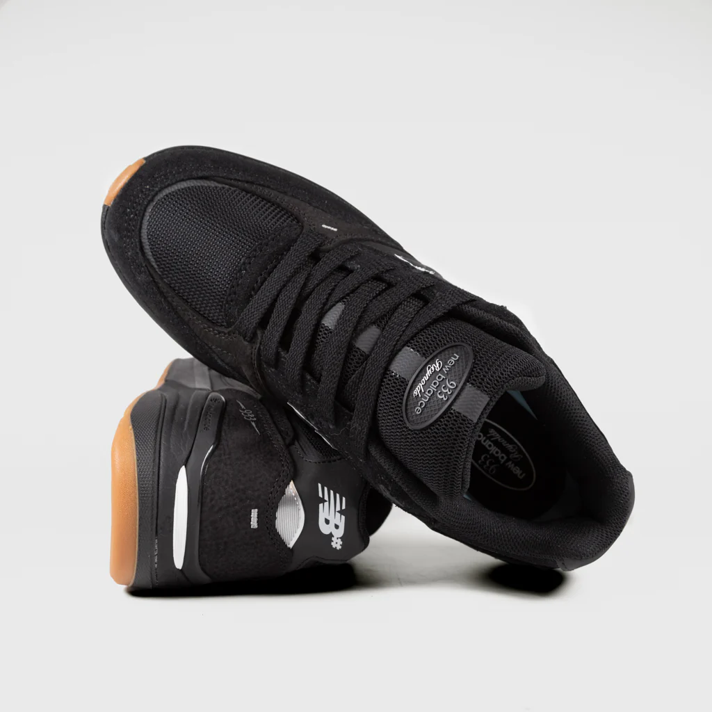 New Balance Numeric - 933 Andrew Reynolds Shoes - Black / Black - Image 4