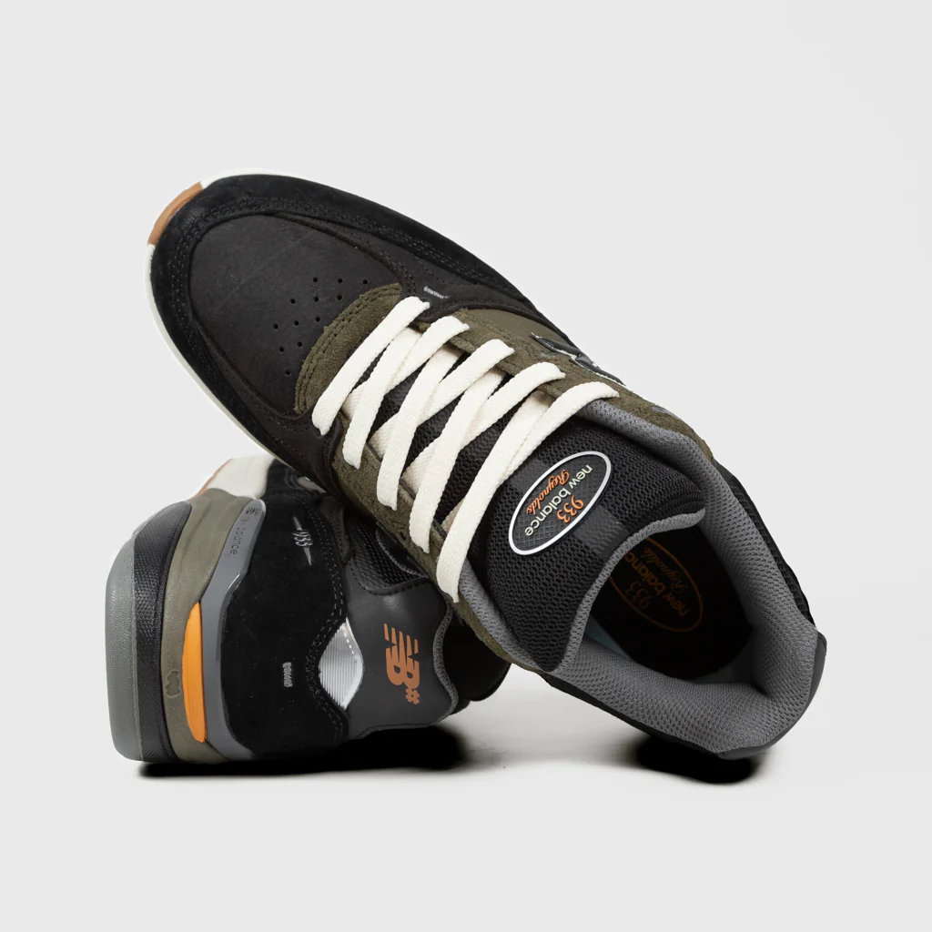 New Balance Numeric - 933 Andrew Reynolds Shoes - Black / Olive - Image 4