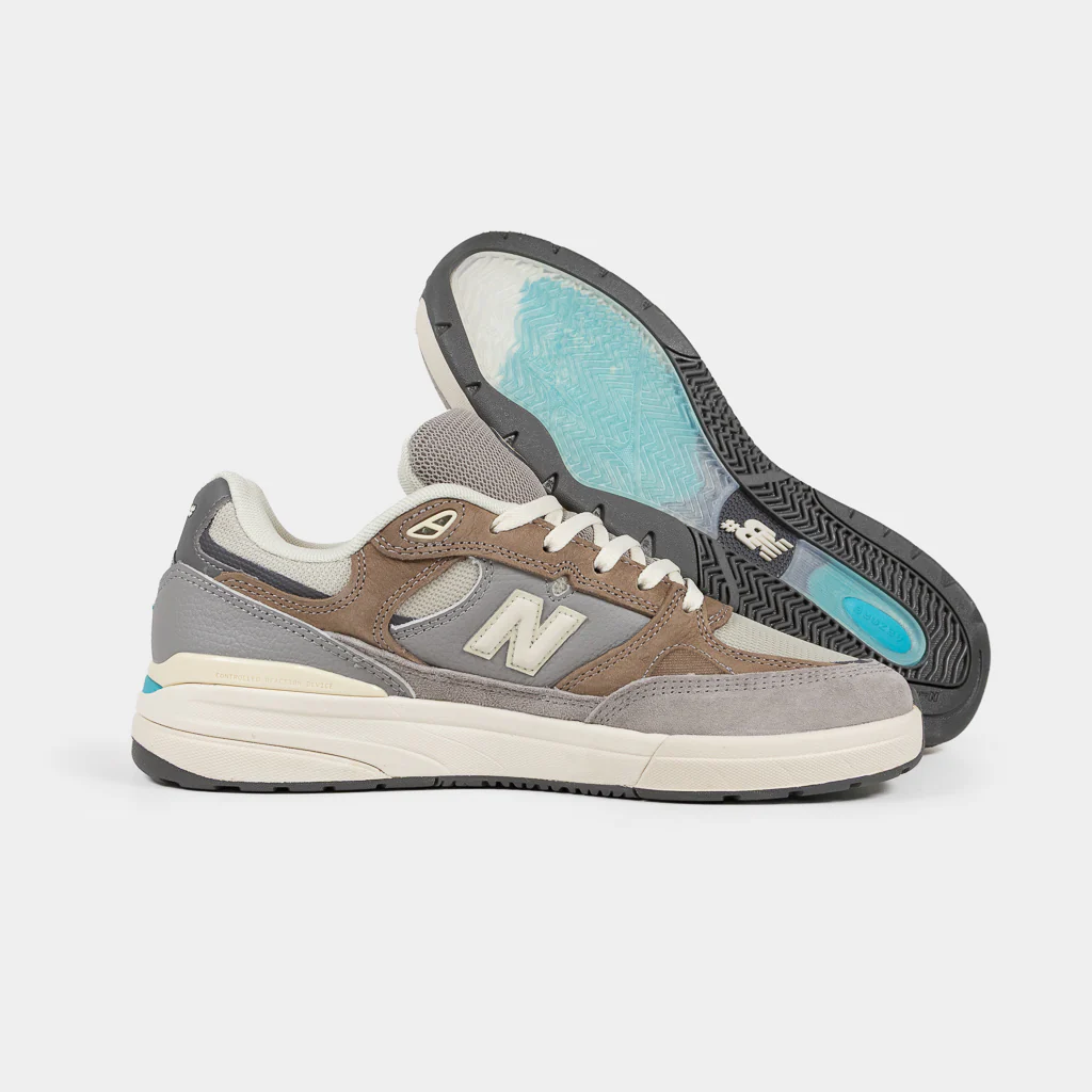 New Balance Numeric - 933 Grey Day Andrew Reynolds Shoes - Marblehead / Island Blue - Image 3