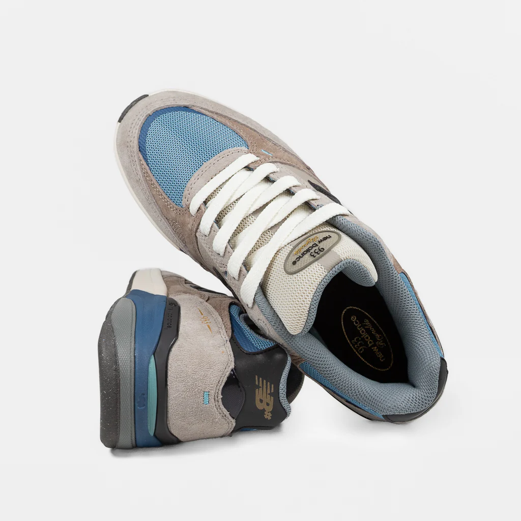 New Balance Numeric - 933 Andrew Reynolds Shoes - Mushroom / Light Blue - Image 4