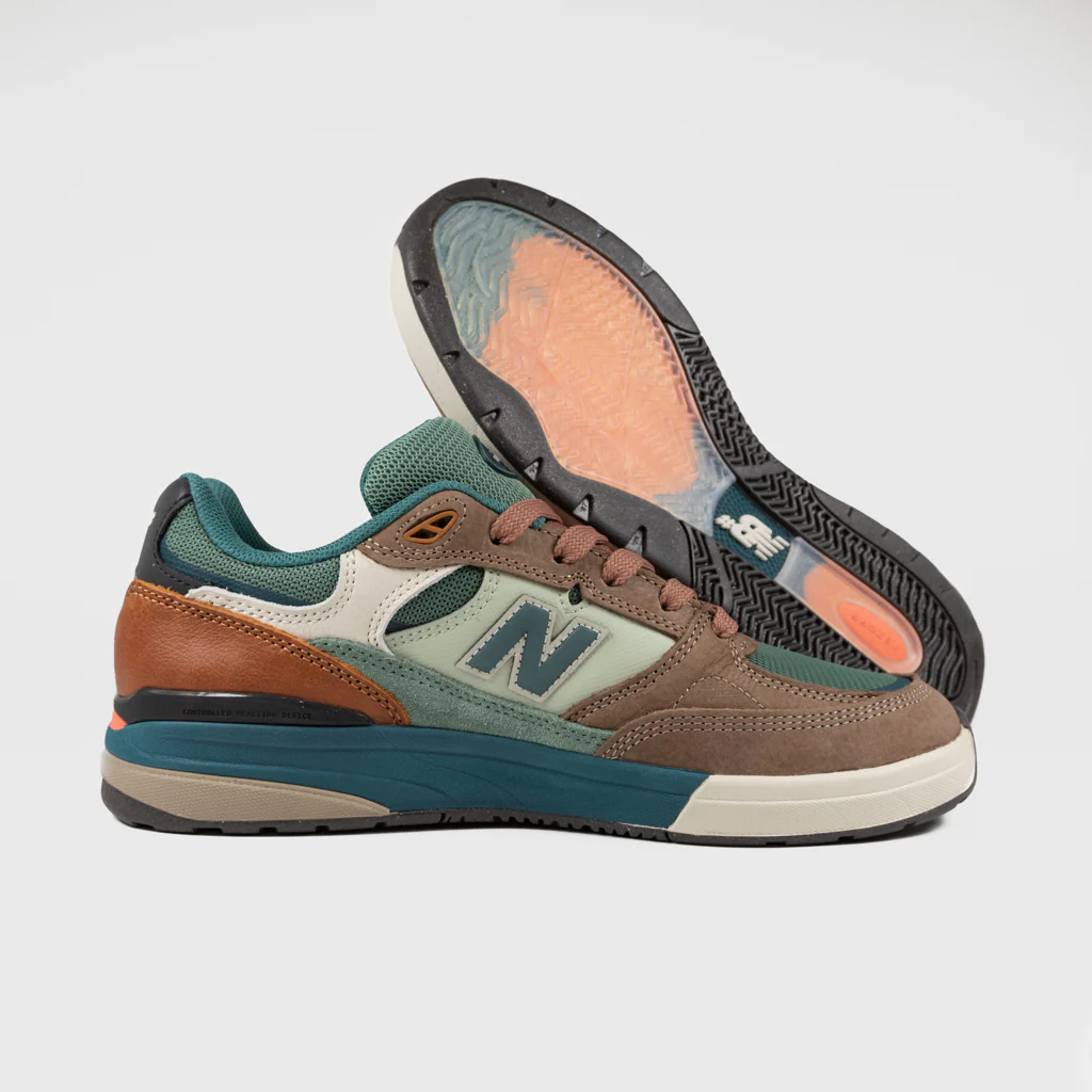 New Balance Numeric - 933 Andrew Reynolds Shoes - Mushroom / New Spruce - Image 3
