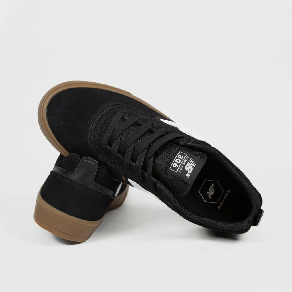 New Balance Numeric - Jamie Foy 306 Shoes - Black / White / Gum - Image 4
