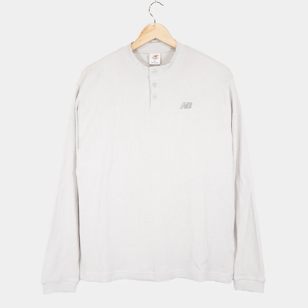 New Balance Numeric - Numeric Waffle Knit Long Sleeve Henley - Grey Matter