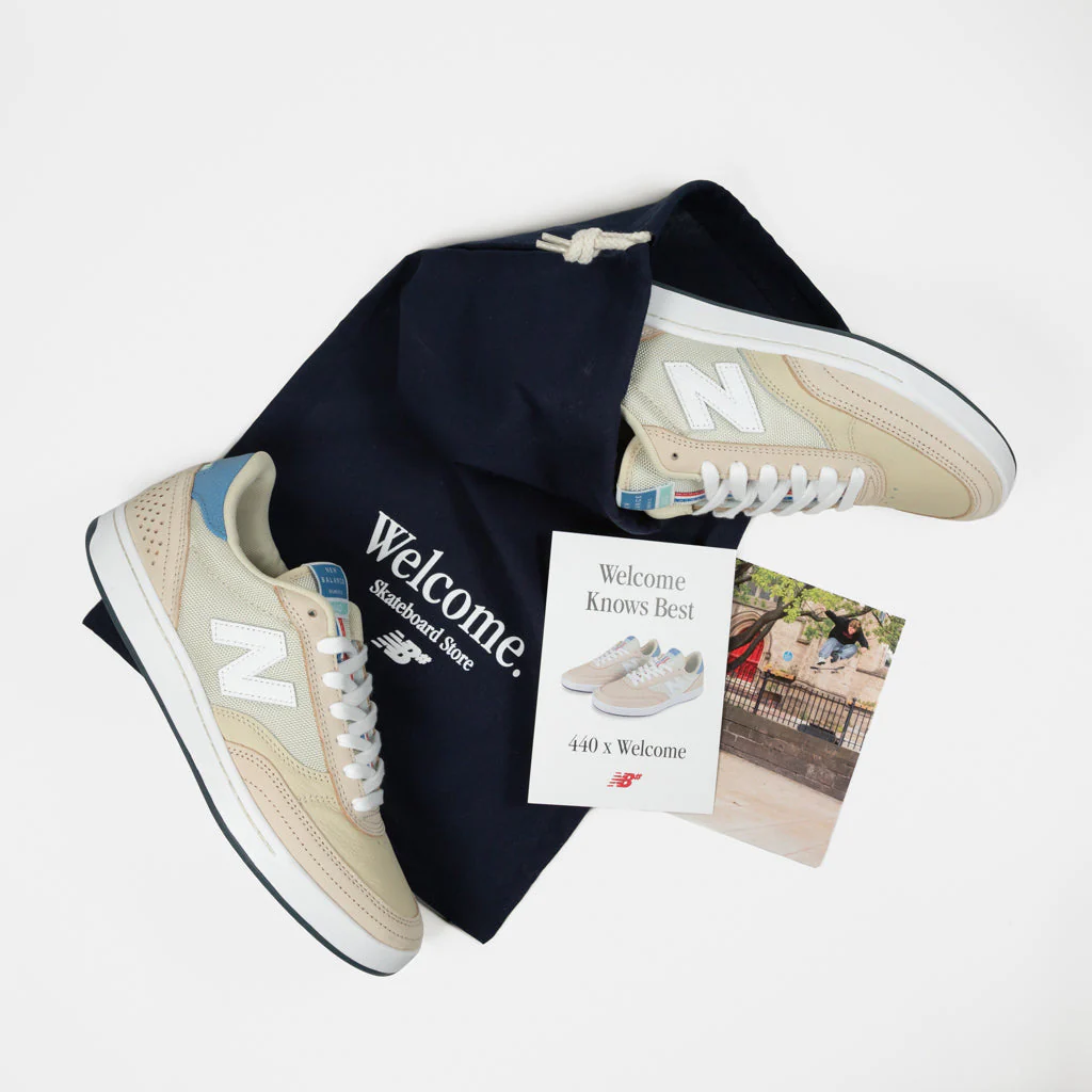 New Balance Numeric - Welcome Skate Store x 440 Shoes - Tan / White - Image 8