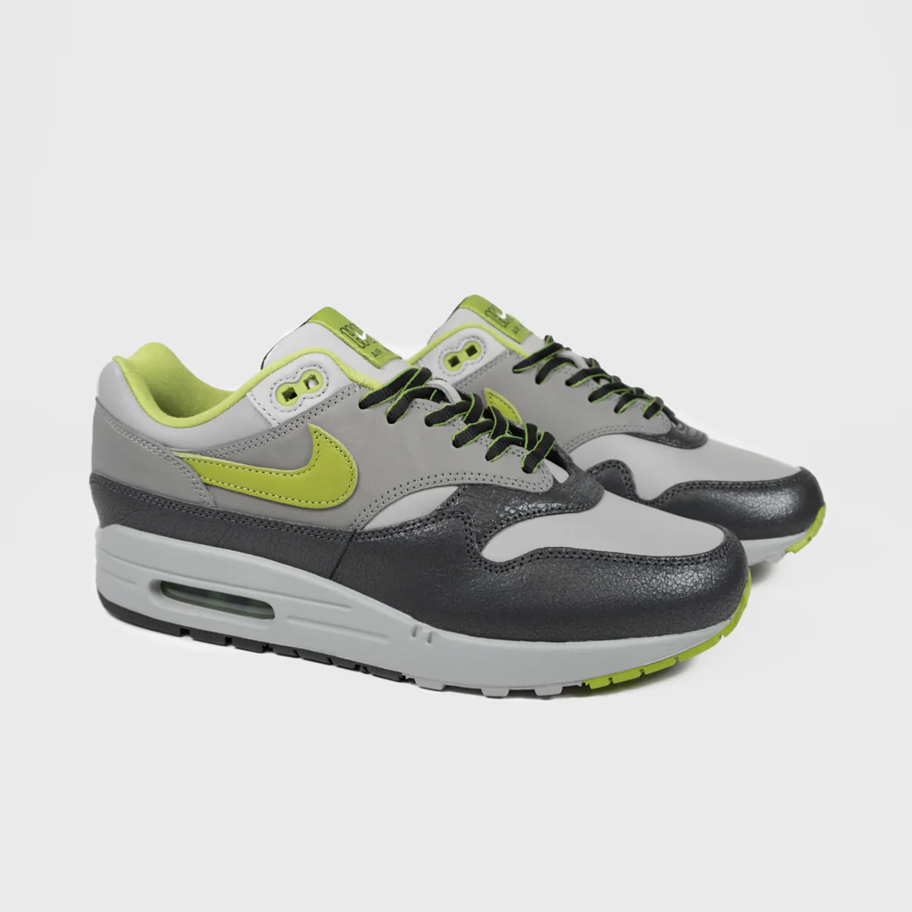 Nike - HUF x Air Max 1 Shoes - Anthracite / Pear - Medium Grey - Flat Pewter - Image 2