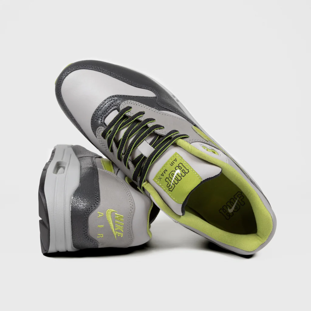 Nike - HUF x Air Max 1 Shoes - Anthracite / Pear - Medium Grey - Flat Pewter - Image 4