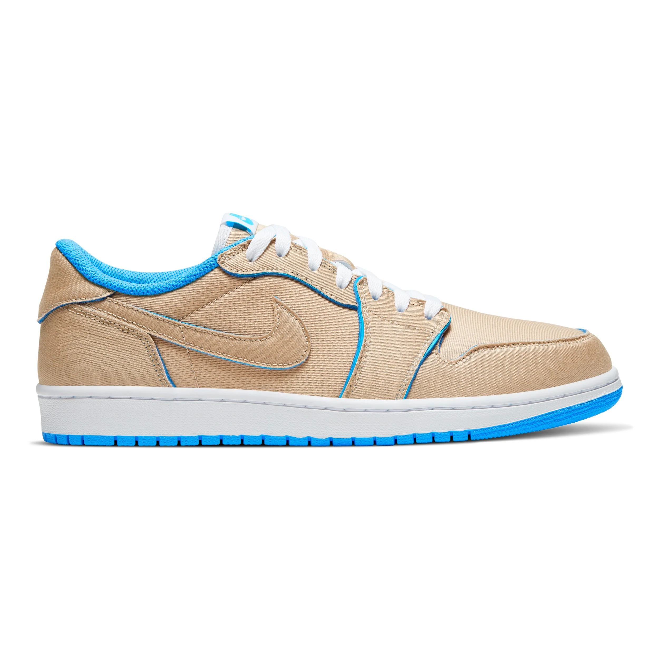 Nike SB - Air Jordan 1 Low QS Shoes - (Lance Mountain) Desert Ore / Royal Blue - Dark Powder Blue - Image 2